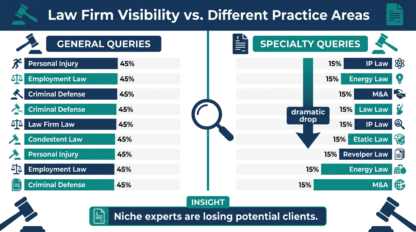Hukuk büroları AI görünürlük dağılımı karşılaştırma tablosu