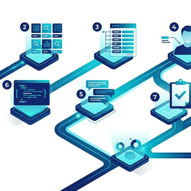 9 adımlık schema markup yolculuğu infografiği: hedef → tip → required → recommended → person → FAQ → JSON-LD → validate → deploy
