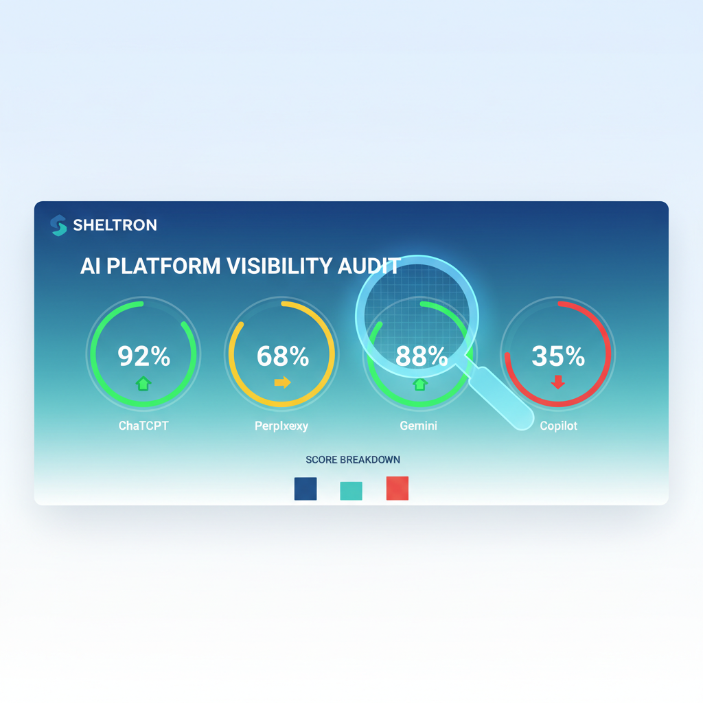 AI görünürlük auditi nedir — ChatGPT, Perplexity, Gemini ve Copilot platform analizi