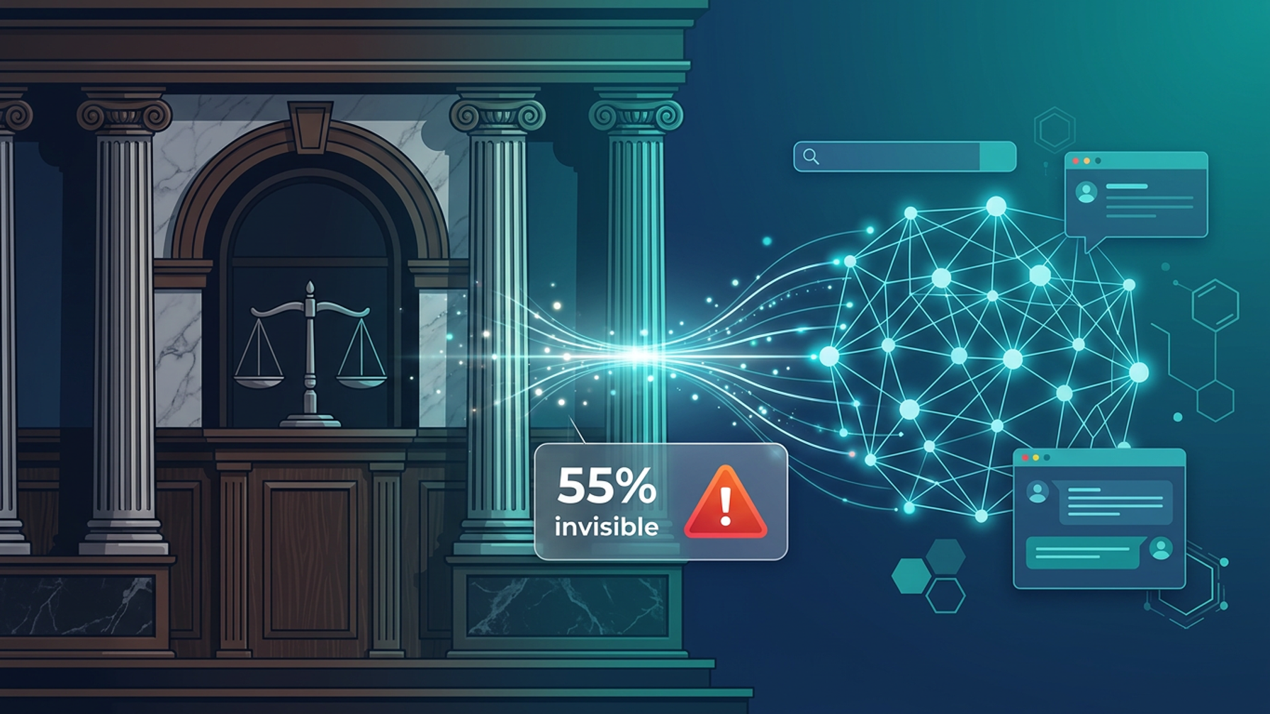 20 İstanbul hukuk bürosu AI görünürlük testi sonuçları — %55 görünmüyor