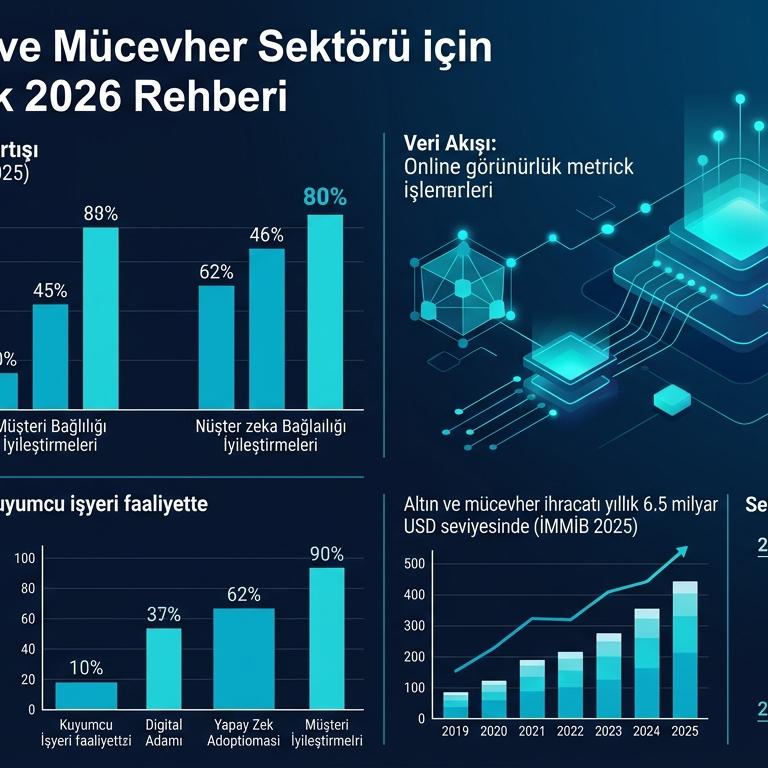 Kuyumculuk ve Mücevher Sektörü için AI Görünürlük 2026 Rehberi istatistik infografiği