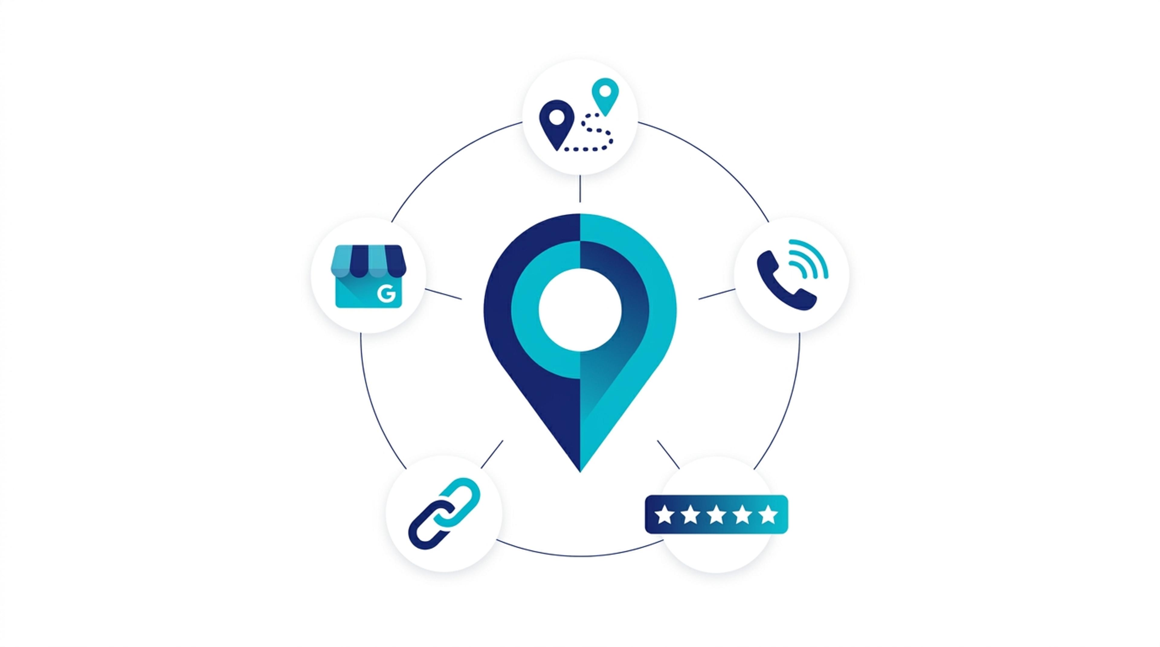 Local SEO 5 temel sinyali — GBP, NAP, yerel backlink, review, sayfa içi sinyal görseli