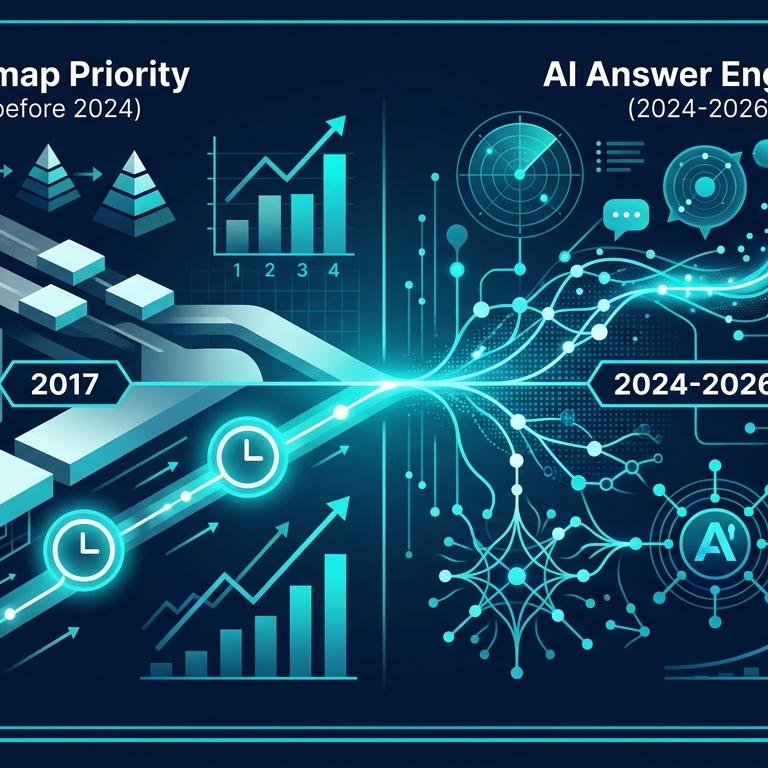 AI ile Sitemap Optimizasyon 2026: Priority + Lastmod Best Practice infografik