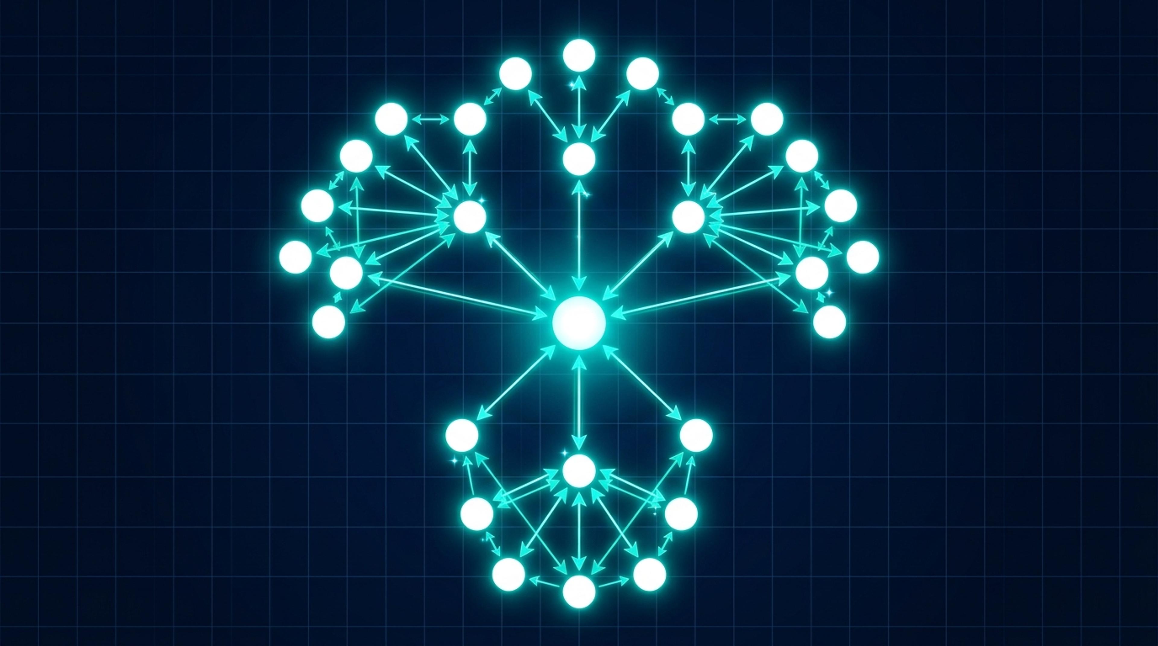 Pillar+cluster hierarchical graph - merkez pillar + 15 cluster + bidirectional bağlantı