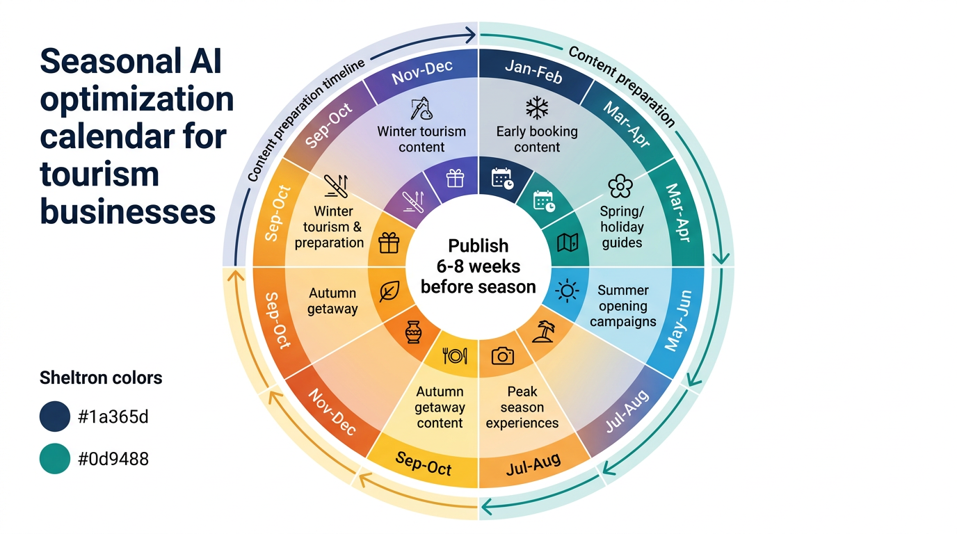 Turizm işletmeleri için 6 adımlı GEO stratejisi infografiği