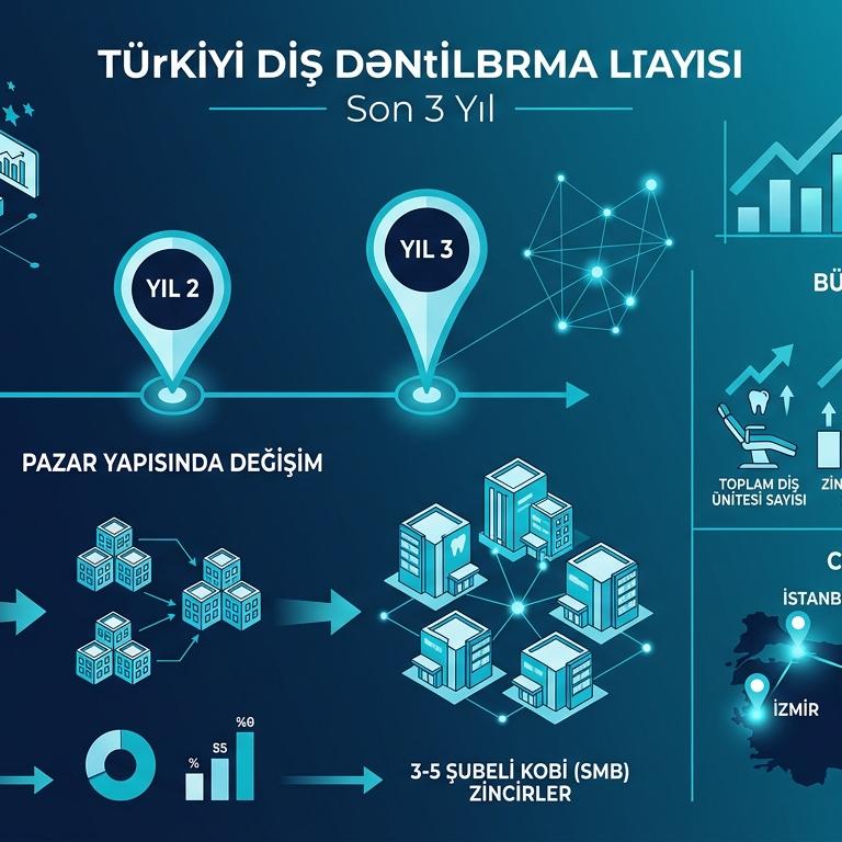 SMB Diş Kliniği Zincirleri için AI Görünürlük: 3-5 Şube Stratejisi 2026 infografik