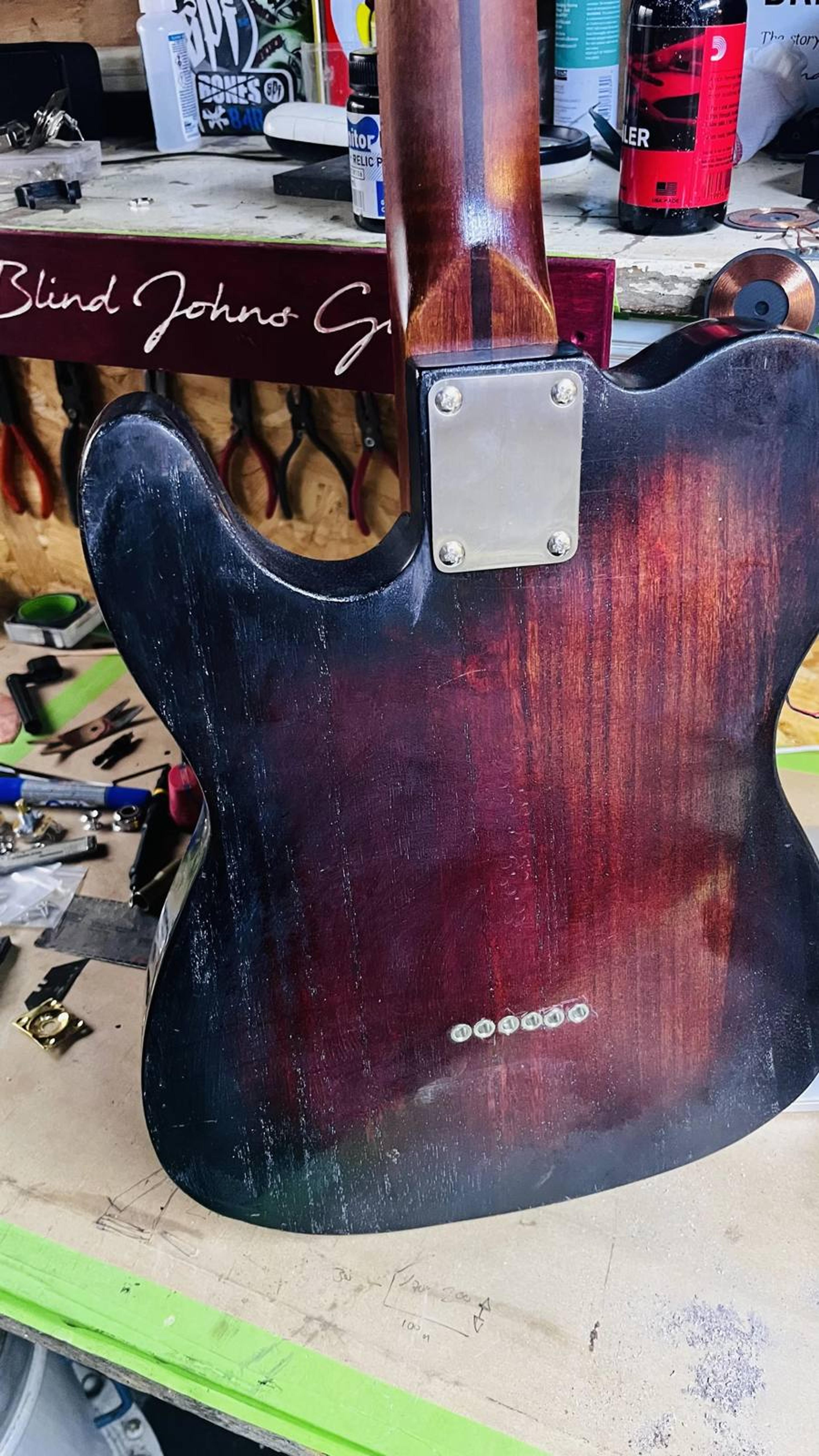 The Superlight no 2 Relic red burst Telecaster