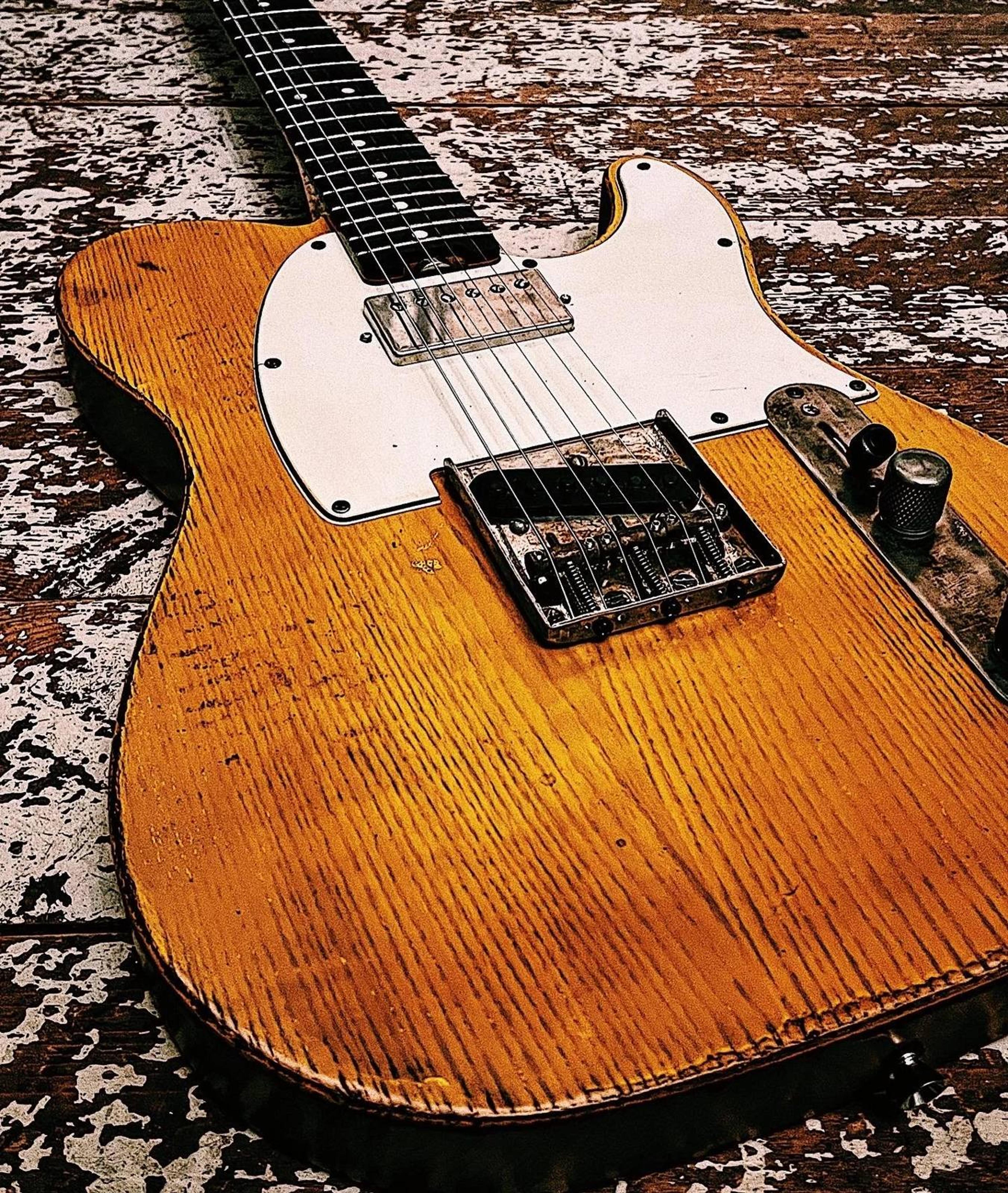 White guard butterscotch blonde Telecaster from Blind Johns Guitars full view