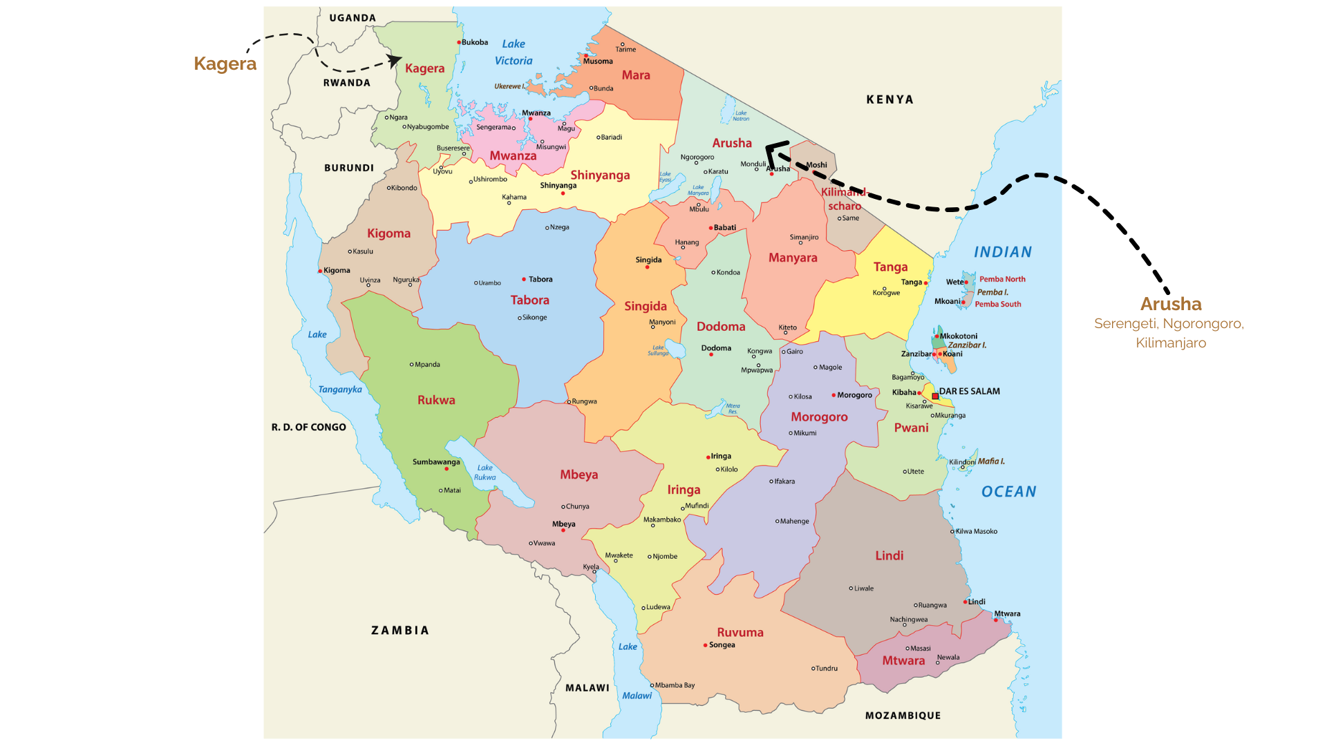 Map of Tanzania