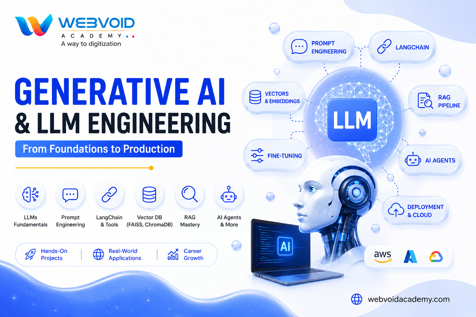 Generative AI & LLM Engineering Course Banner by Webvoid Academy