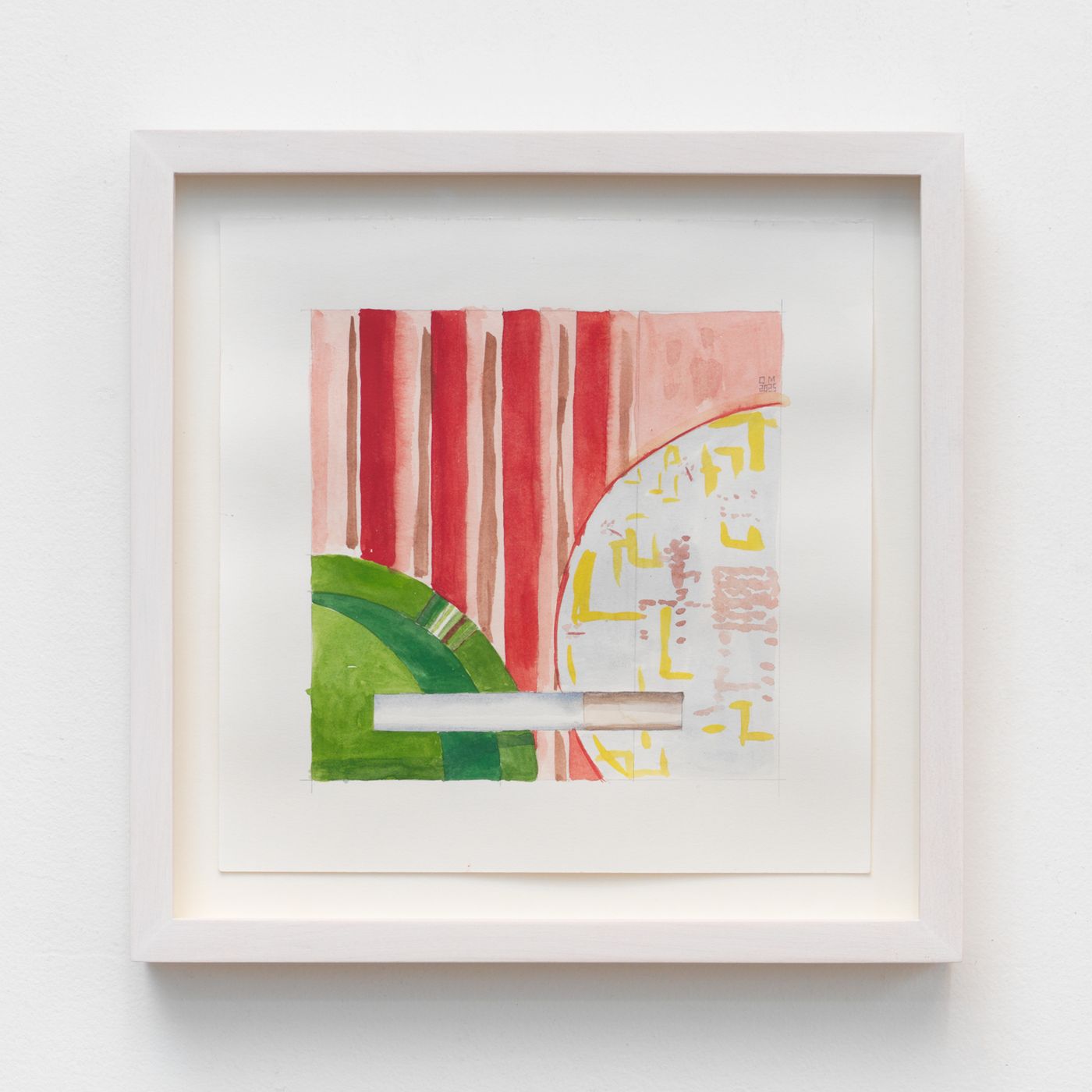 Image of Cigarette Break #4, 2025: Watercolor and pencil on paper