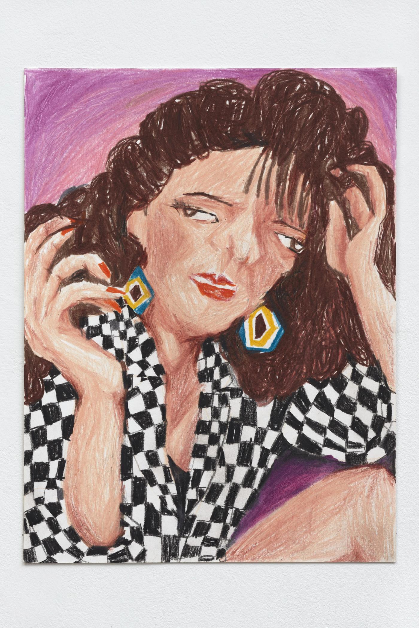 Image of Life Is Not Easy, but Fast, 2025: Colored pencil on paper