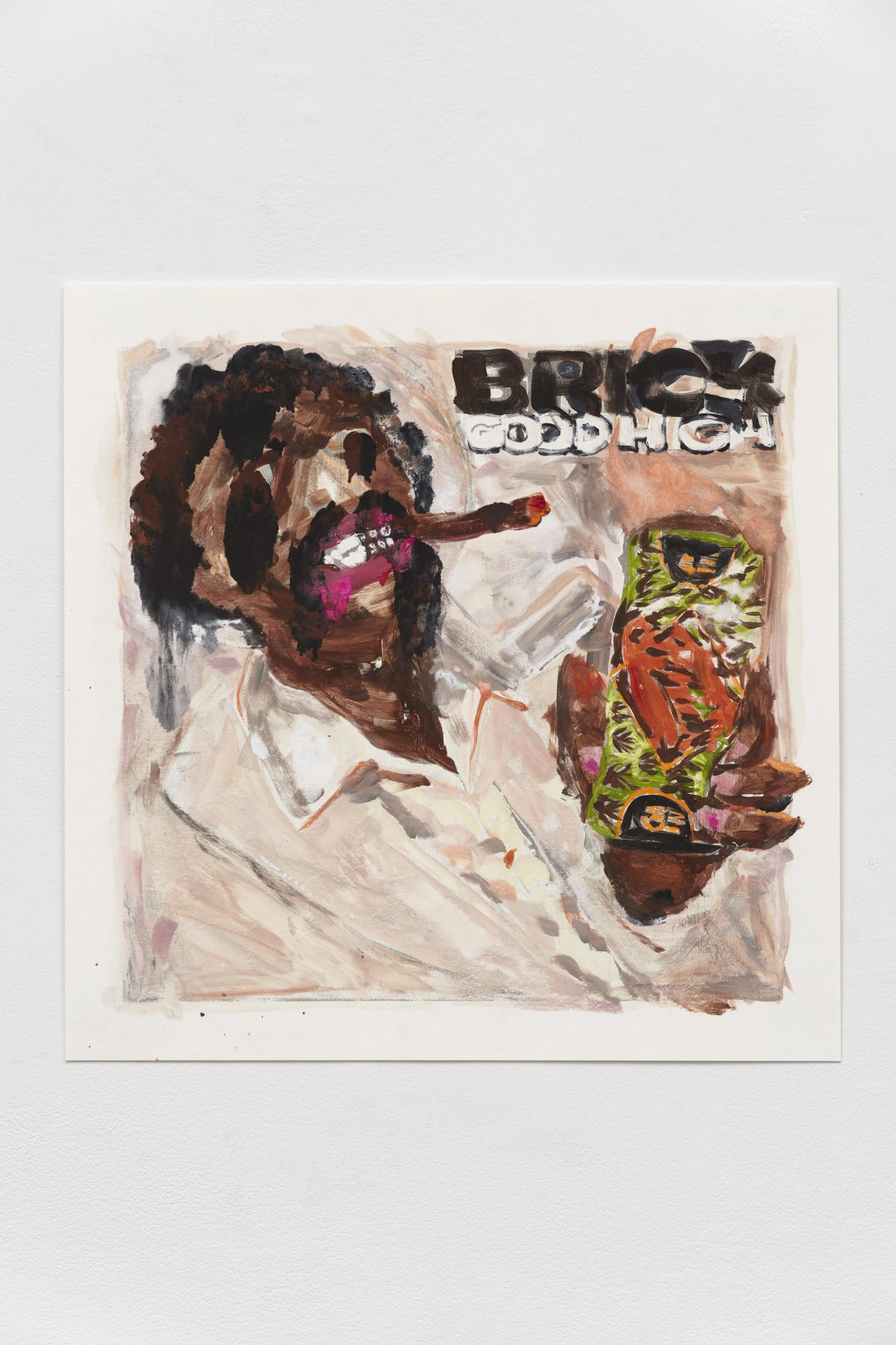 Image of Untitled, 2025: Gouache on monoprint