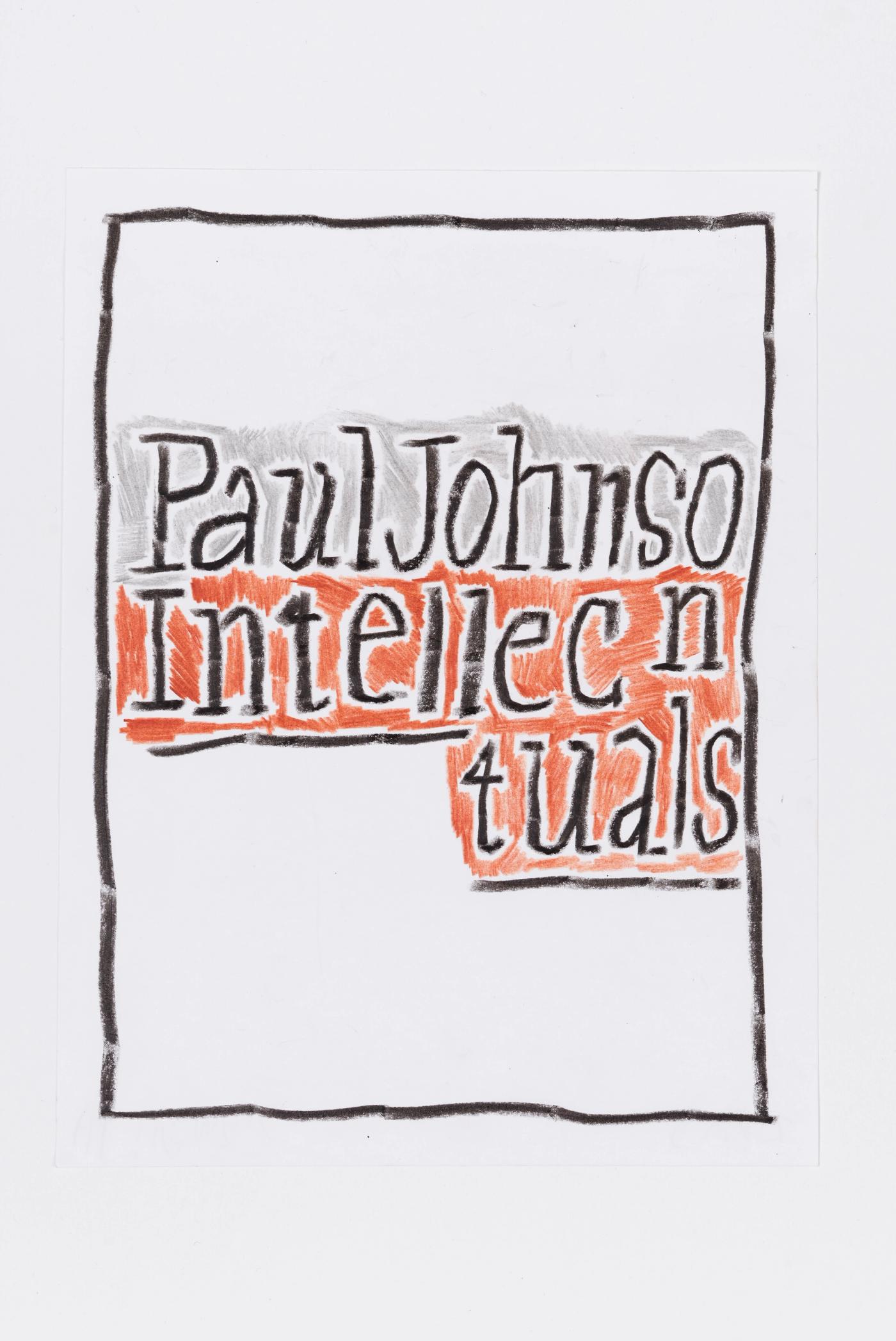 Image of Untitled (Paul Johnson Intellectuals), 2023: Pastel on paper