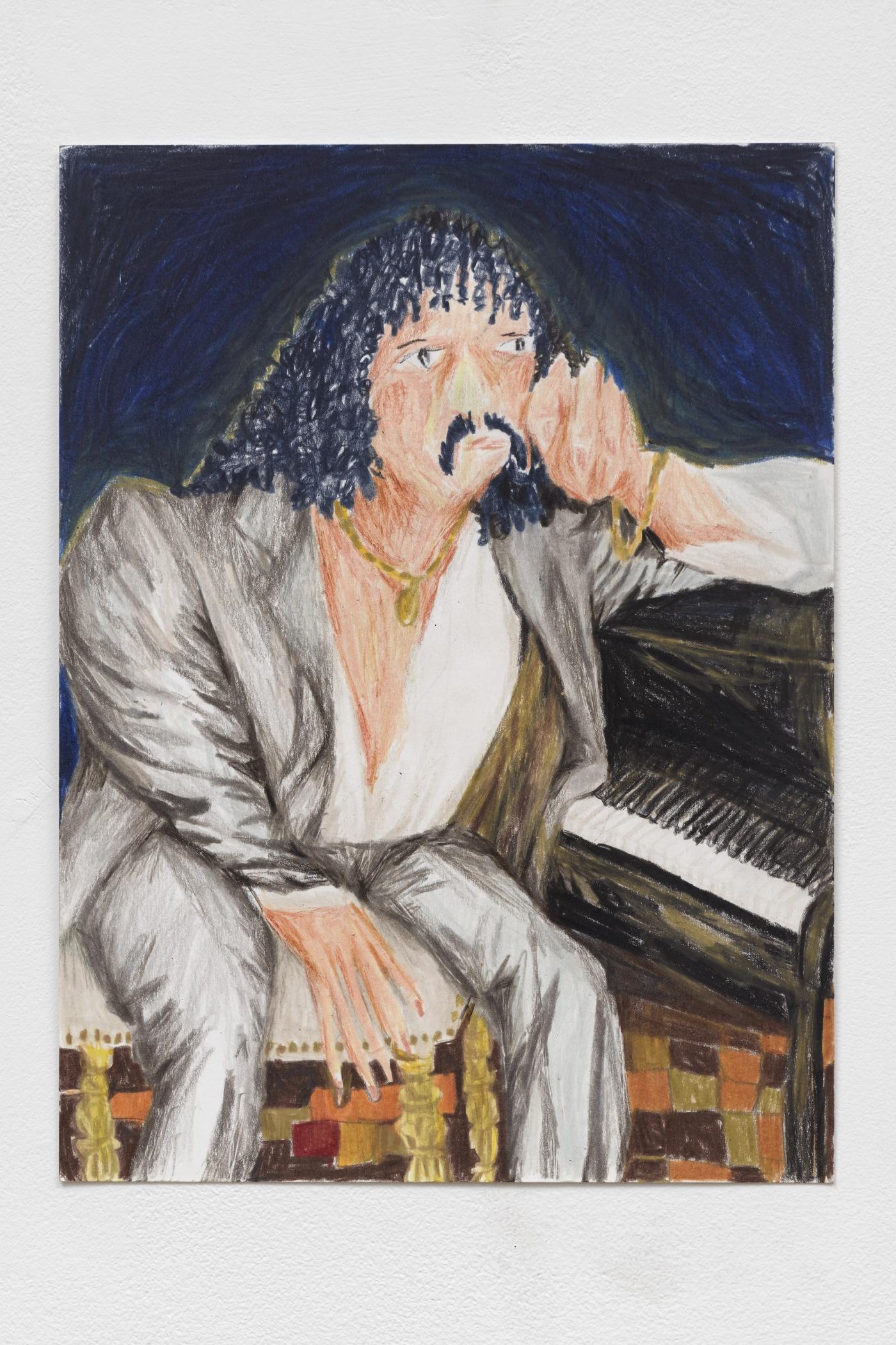 Image of New Music is born, 2025: Colored pencil on paper