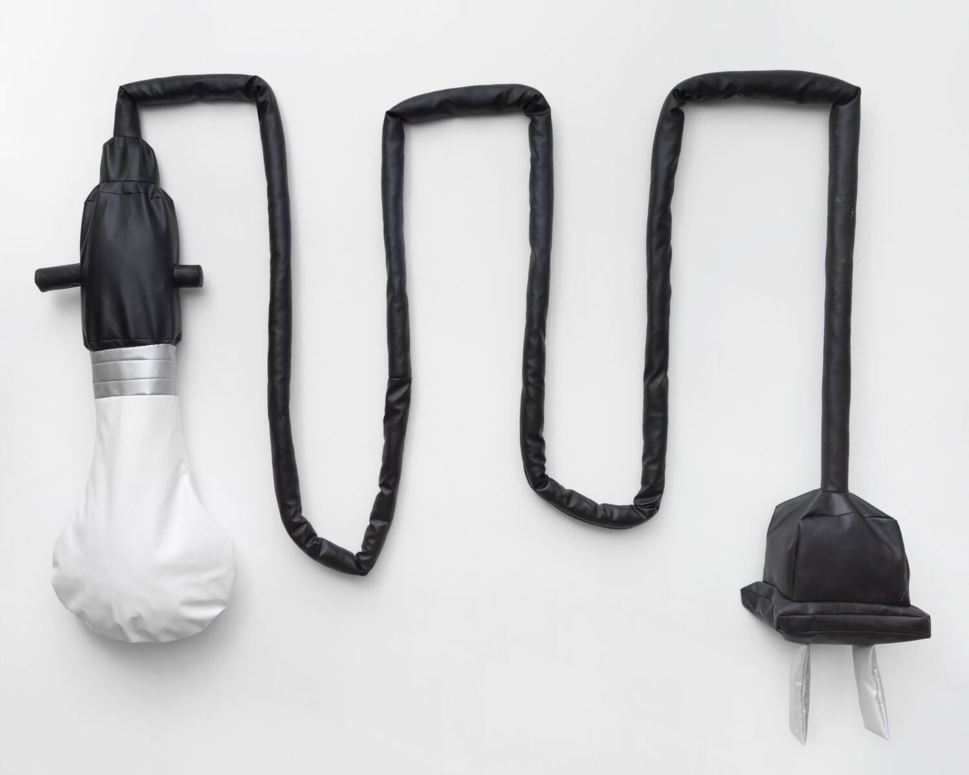 Image of Soft Lightbulb with Black Cord, 2018: Vinyl and polyfill