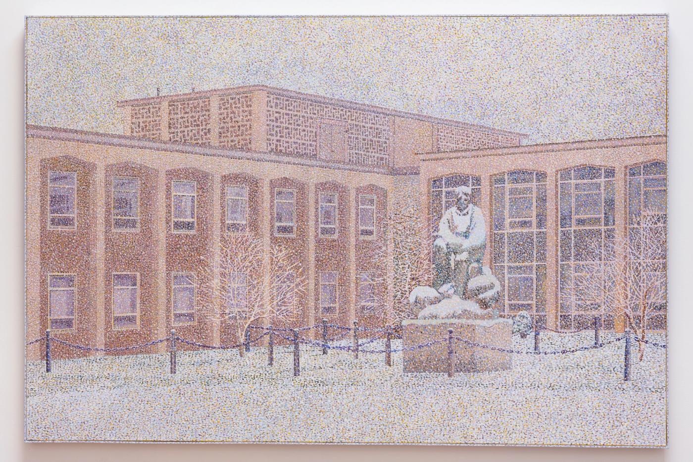 Image of Annex Courtyard, 2023: Oil on canvas