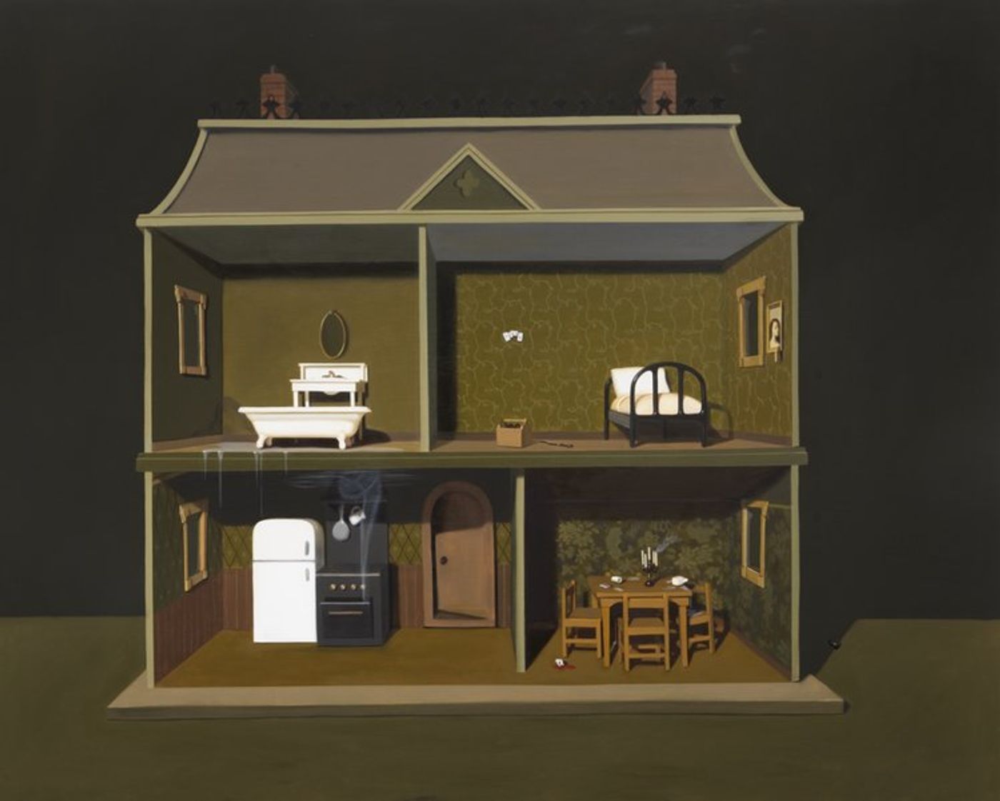 Image of Anatomy of Small House, 2019: Oil on panel