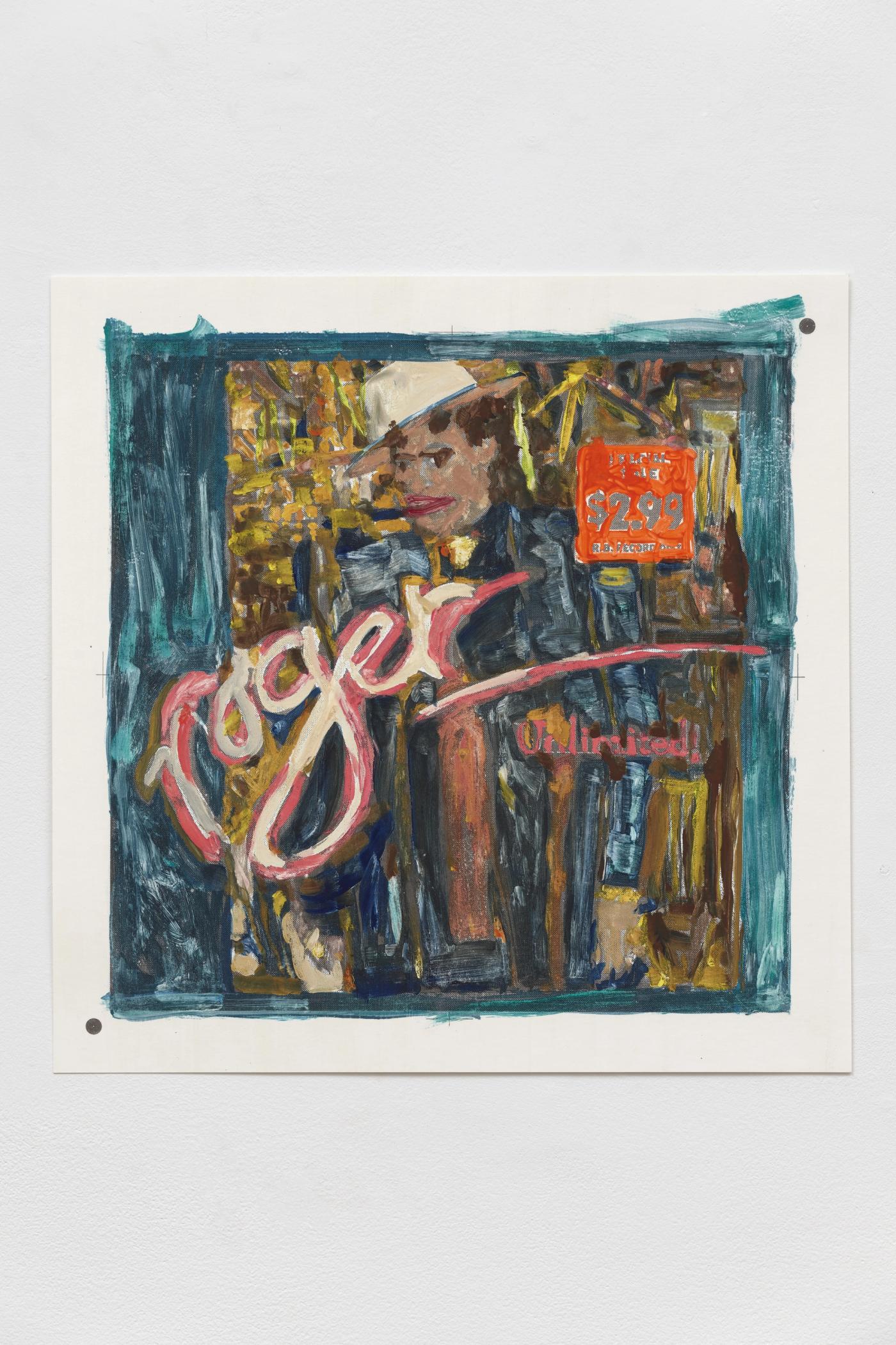 Image of Untitled, 2025: Gouache on monoprint
