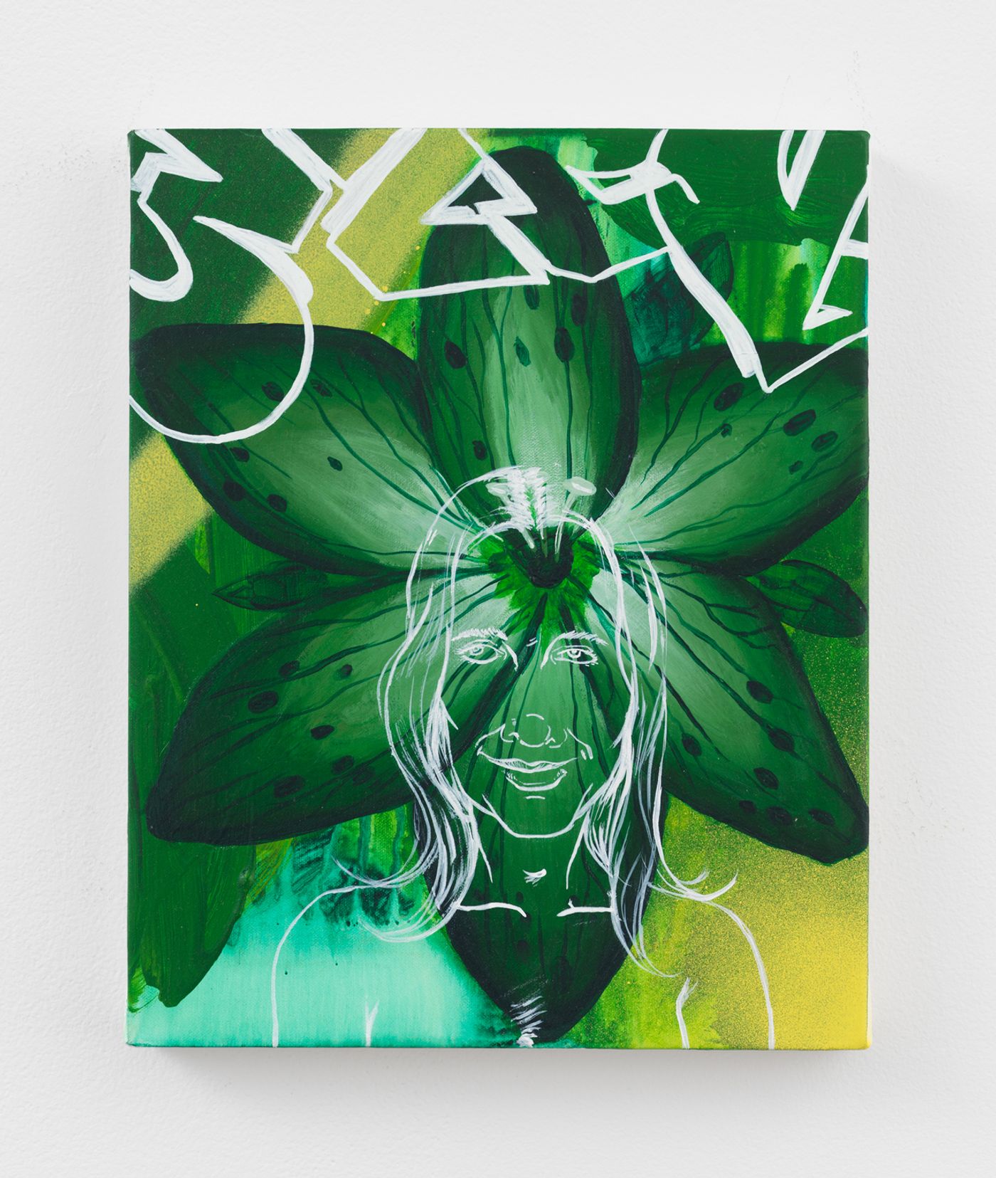 Chris “Daze” Ellis, Wild Orchid, 2025. Acrylic and marker on linen. 10 x 8 in (25.4 x 20.3 cm)