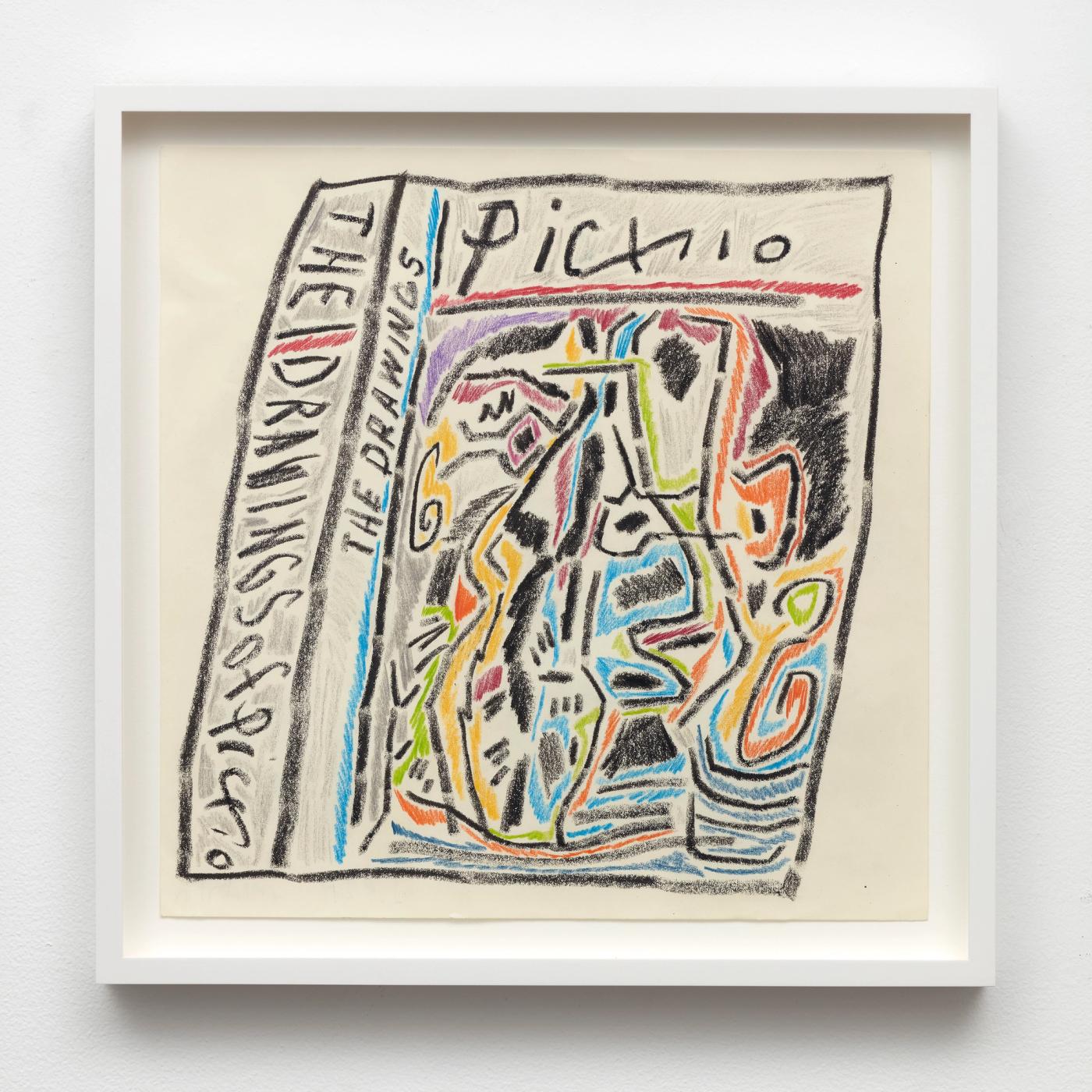 Image of Cover (Picasso), 2024: Oil stick and colored pencil on paper