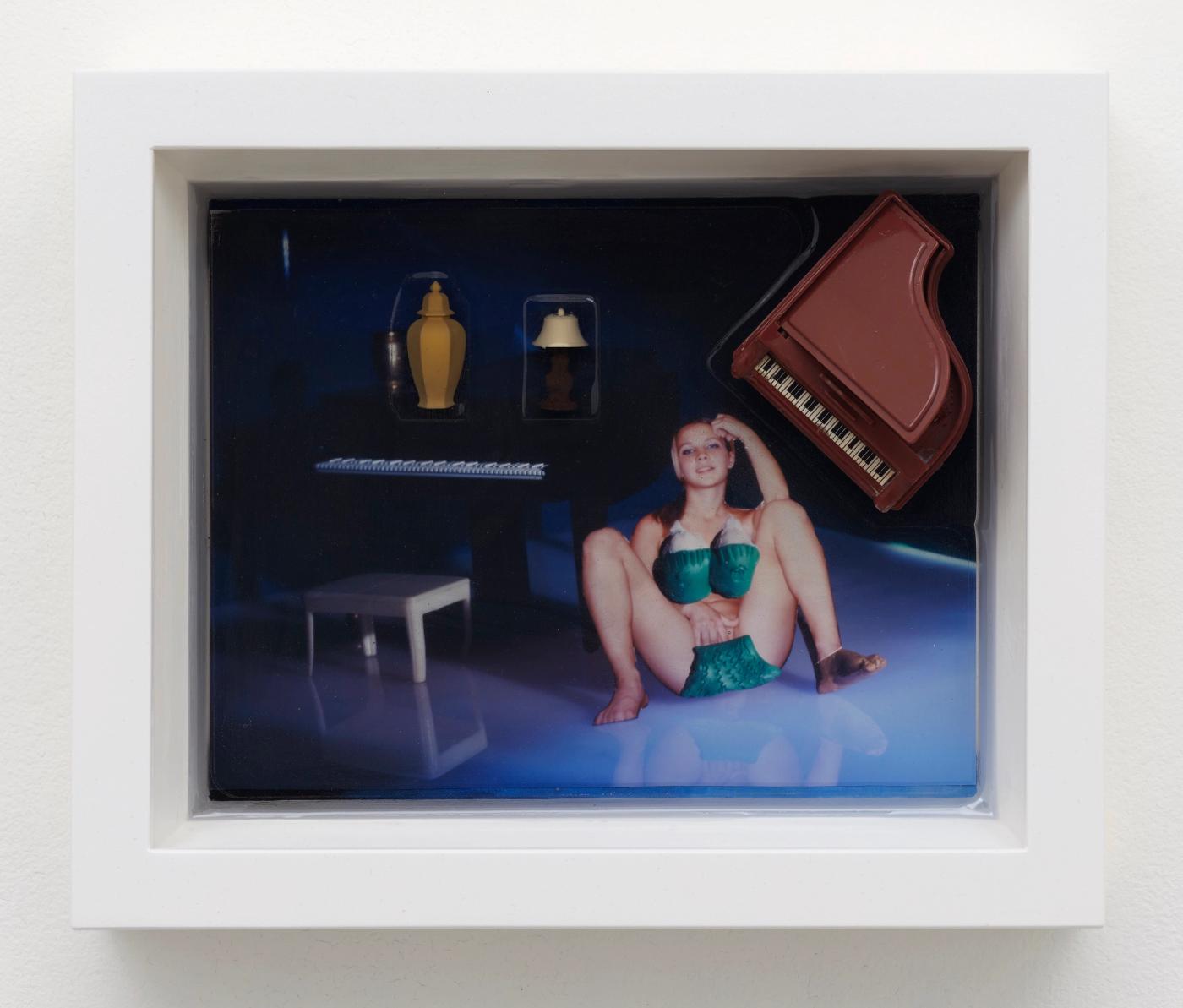 Image of Color Pictures/Deep Photos (Green Clay Bikini/Piano), 2022: Ink jet, resin, plastic, wood