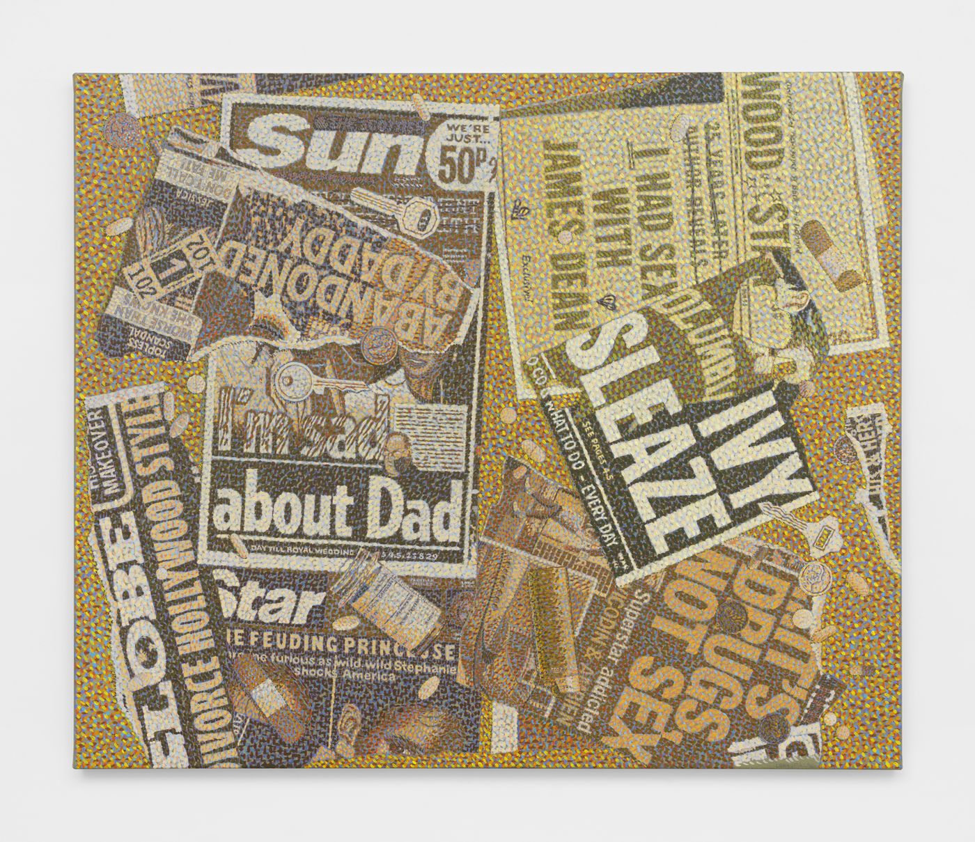 Image of Tabloid (about Dad), 2024: Oil in canvas