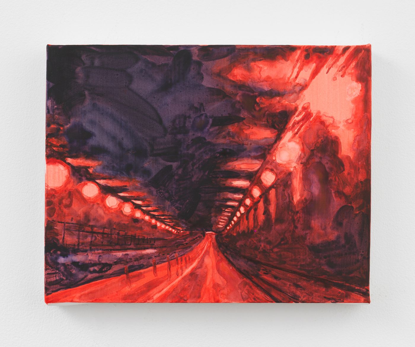 Adam McEwen, Tunnel, 2025. Watercolor on linen. 10 x 8 in (25.4 x 20.3 cm)