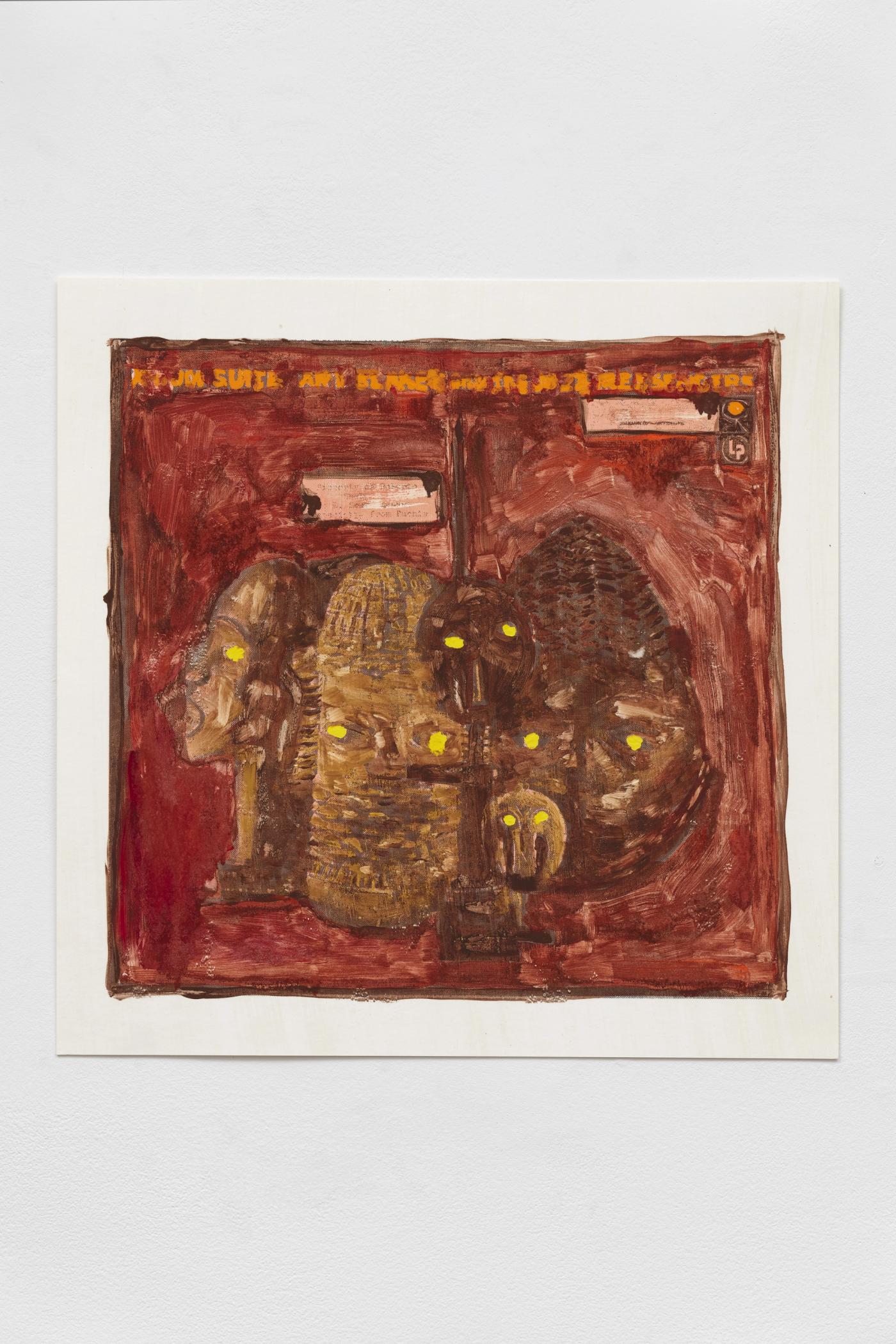 Image of Untitled, 2025: Gouache on monoprint