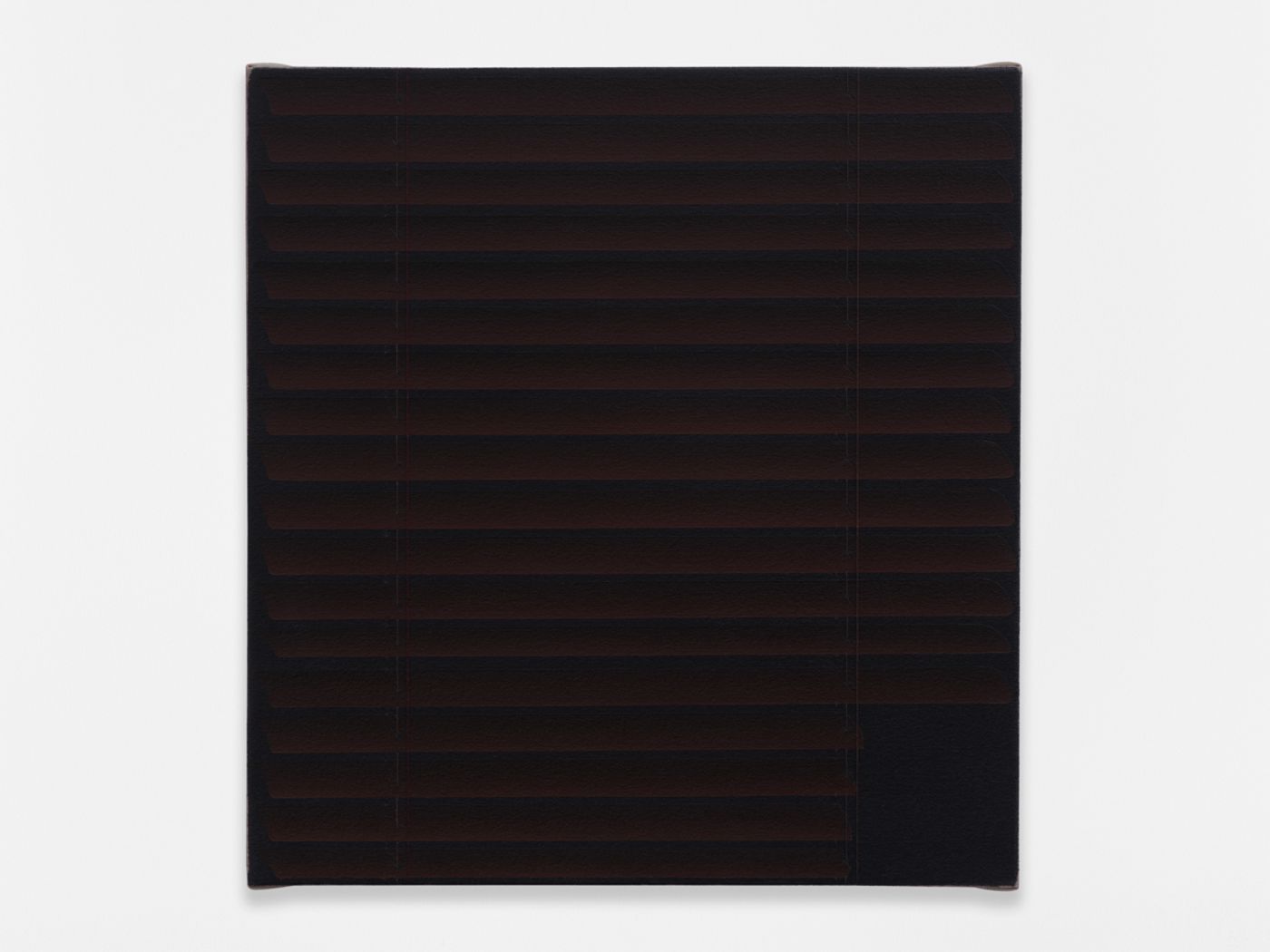 Image of 708 House, 8, 2025: Oil, gesso, thread on gray washed canvas