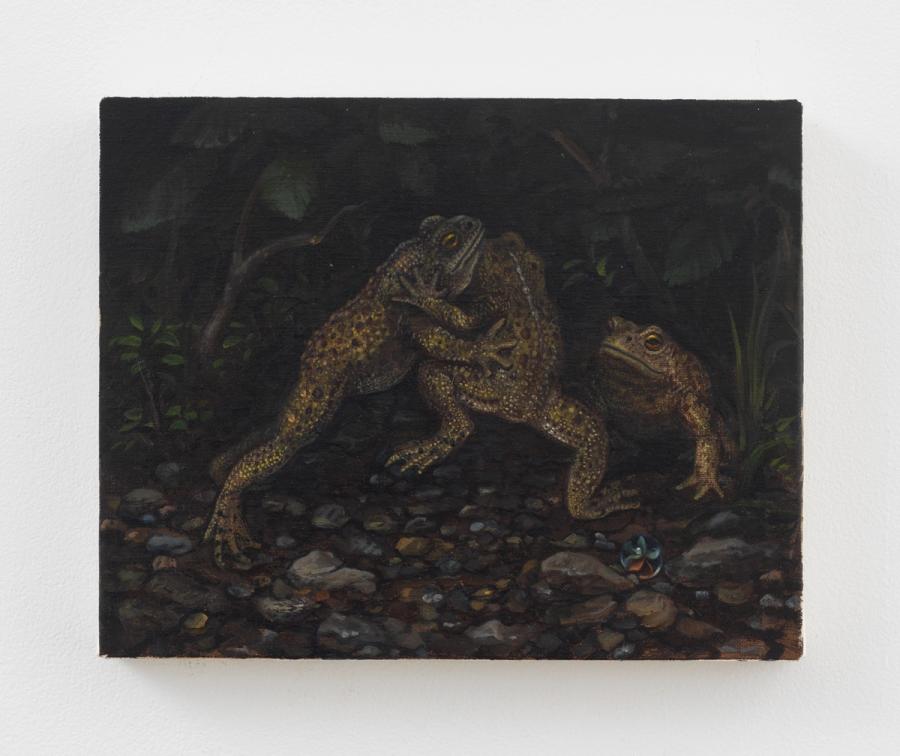 Andrew Durgin-Barnes, Battletoads, 2025. Oil on linen. 8 x 10 in (20.3 x 25.4 cm)