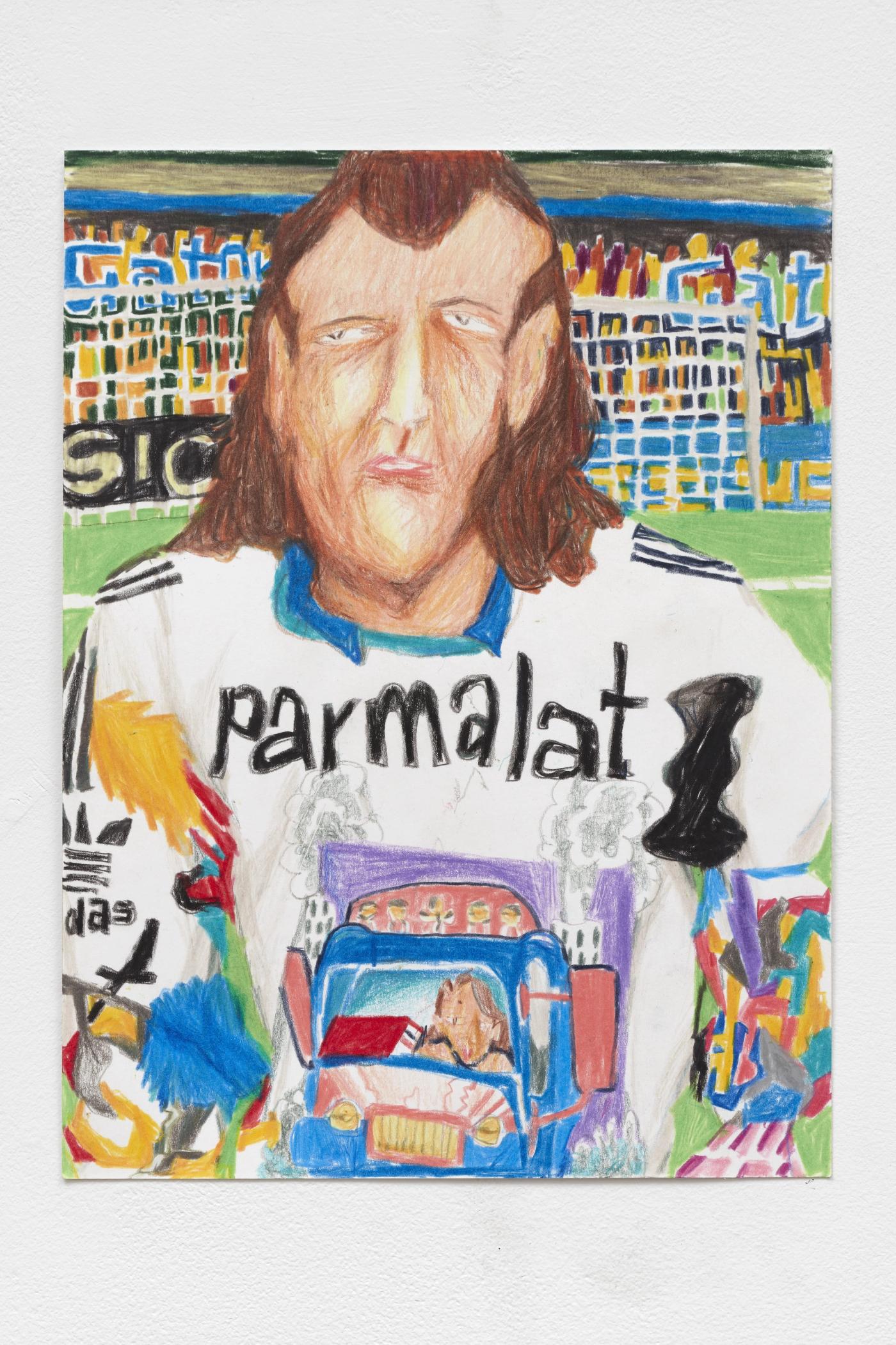Image of Hard timescreate Strong Man, 2025: Colored pencil on paper