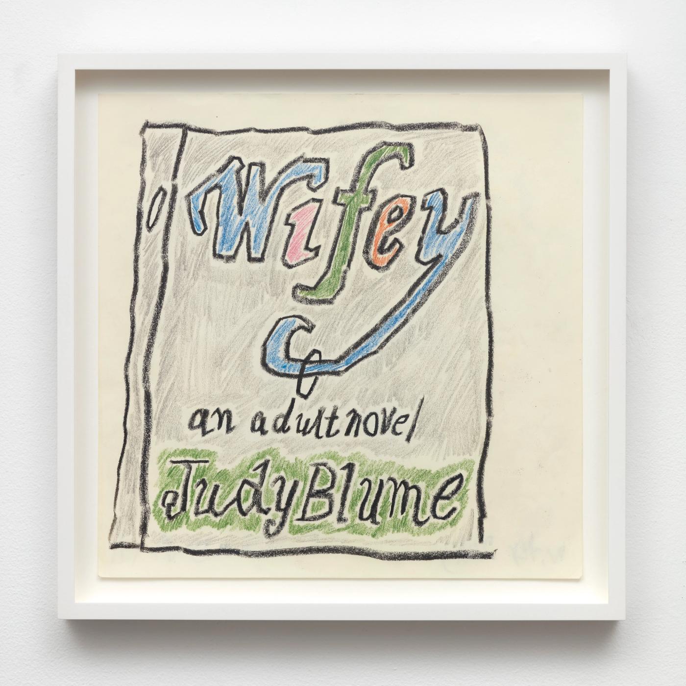 Image of Cover (Wifey), 2024: Oil stick and colored pencil on paper