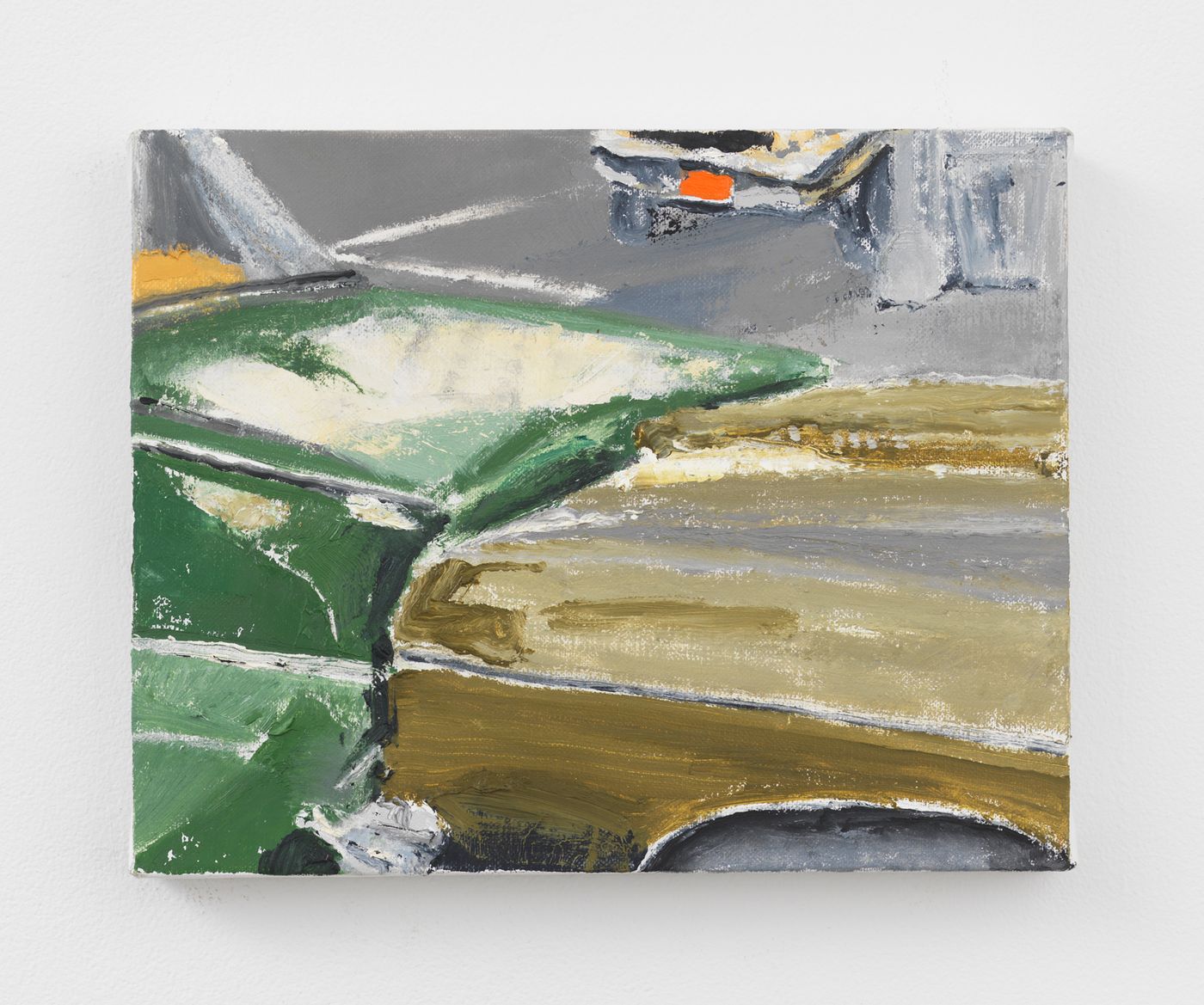 Alberto Casais, Crash #1, 2025. Oil on linen. 8 x 10 in (20.3 x 25.4 cm)