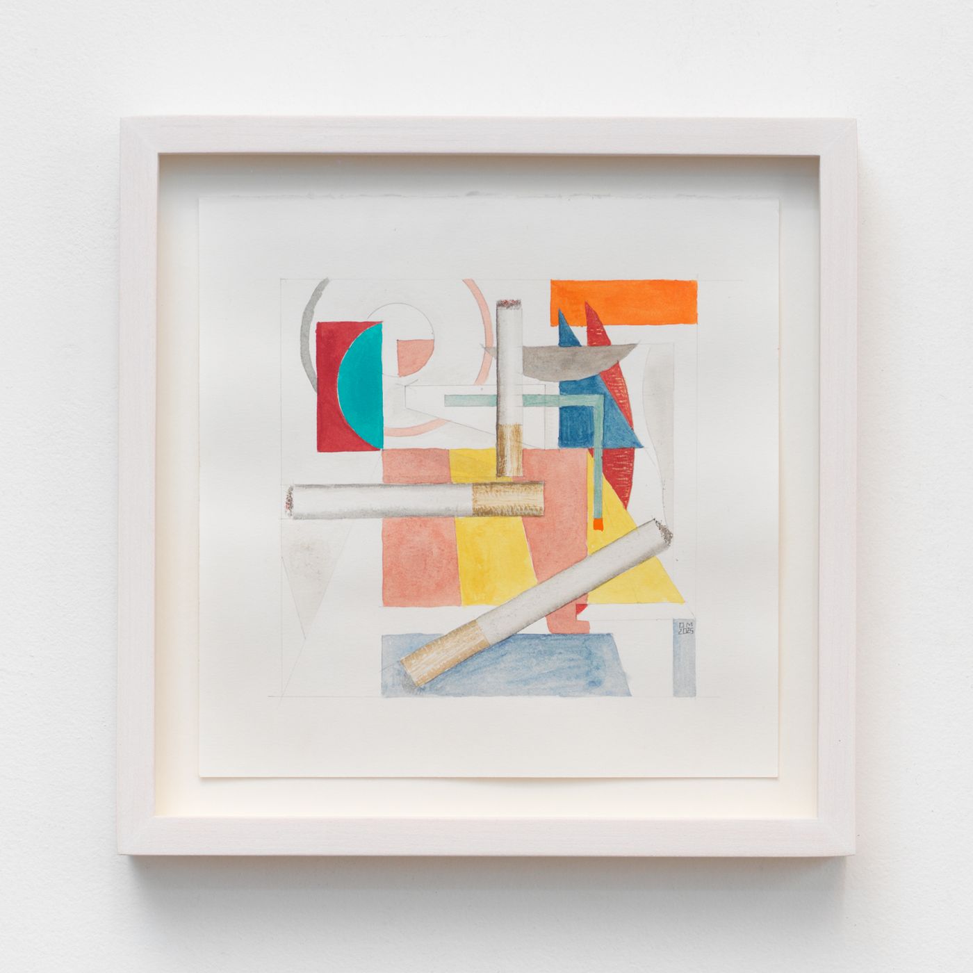 Image of Cigarette Break #9, 2025: Watercolor and pencil on paper