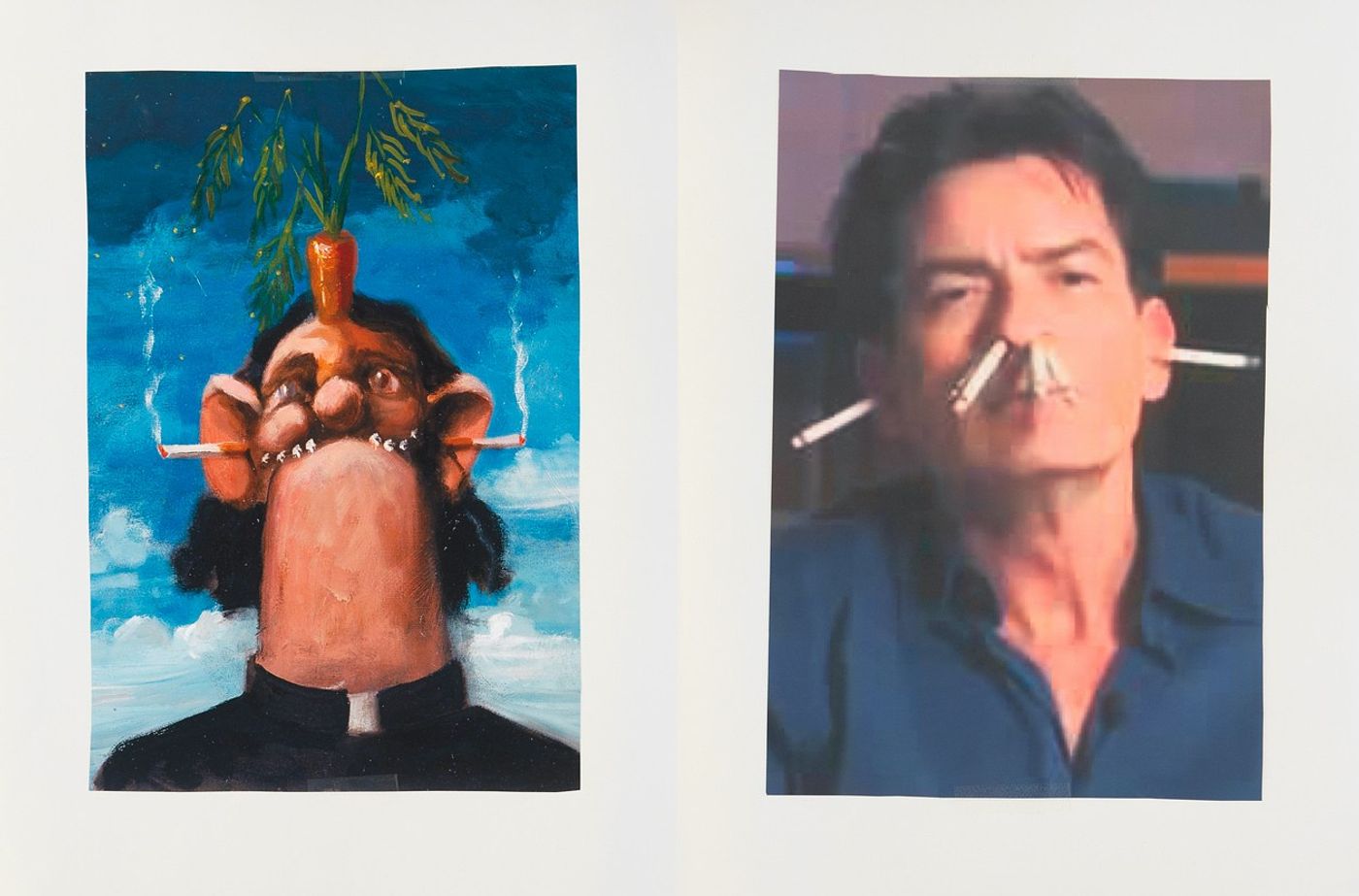Image of Comparison (cigarettes), 2020: Collage on paper