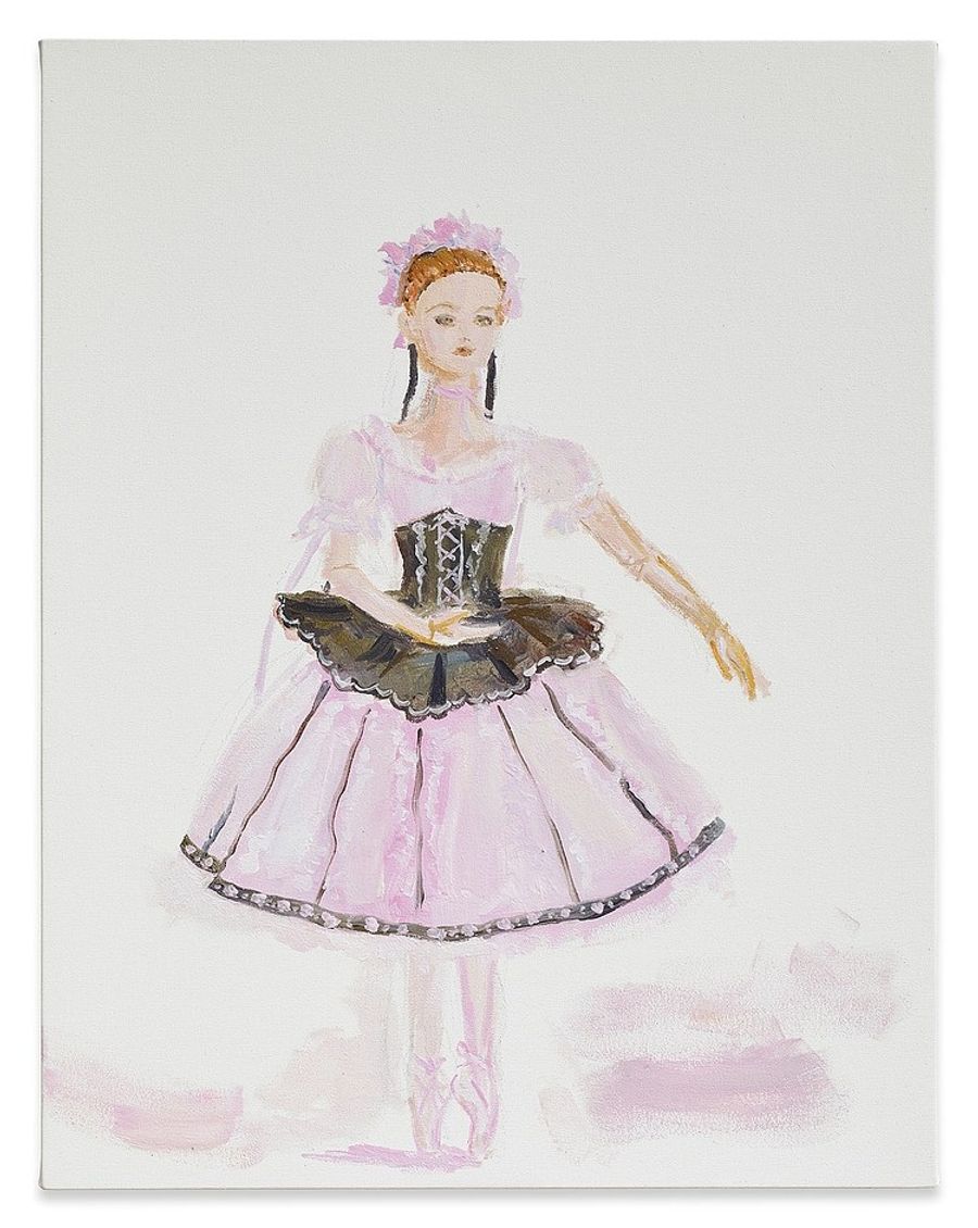 Karen Kilimnik, Silesian princess ballerina, 2018. Water soluble oil color on canvas, 20 × 16 in (50.8 × 40.6 cm).