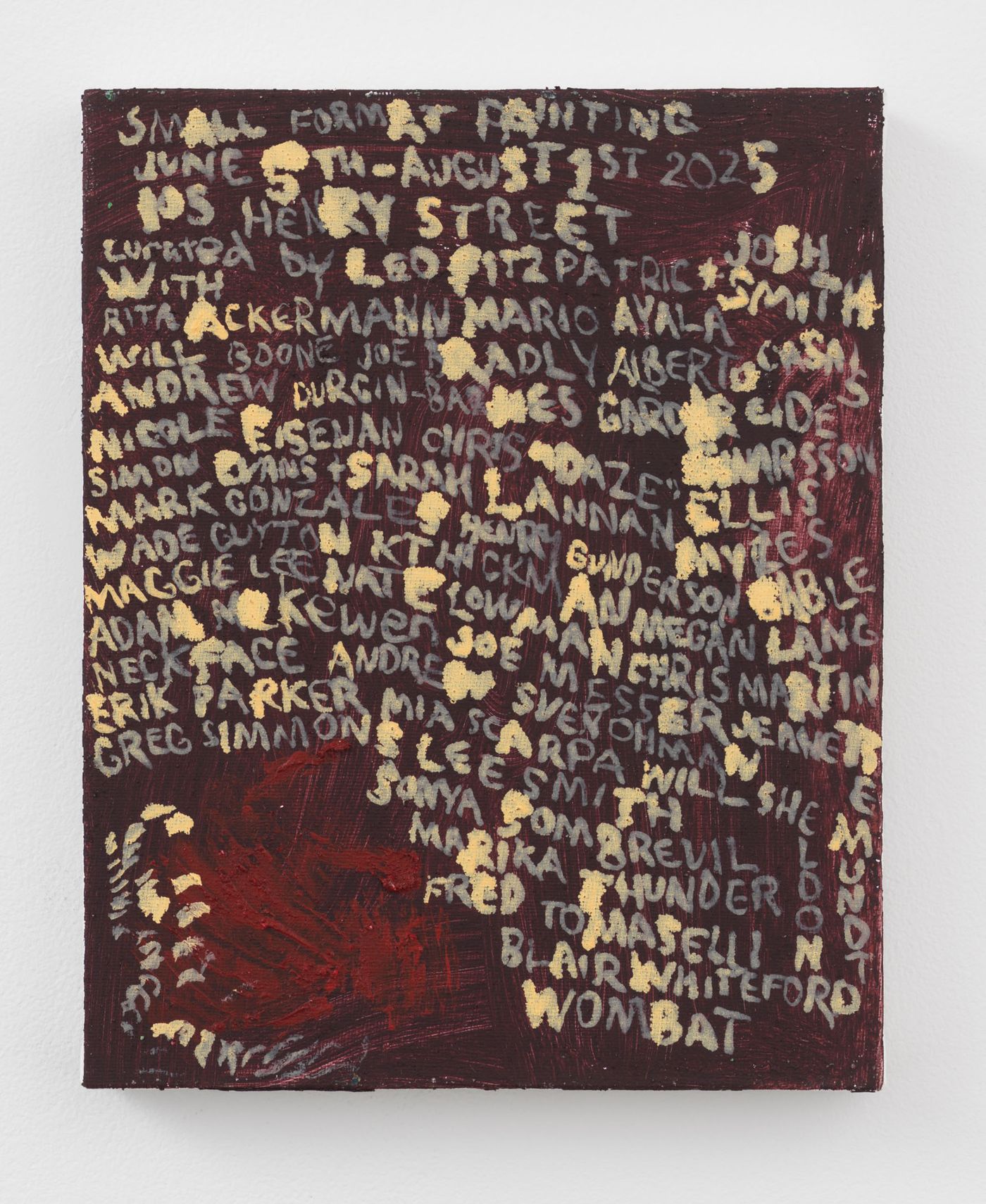 Josh Smith, Announcement Painting, 2025. Oil on canvas. 10 x 8 in (25.4 x 20.3 cm)