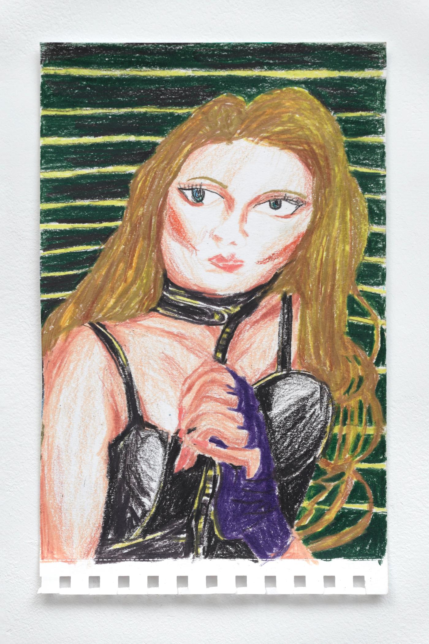 Image of feel fishy, 2025: Colored pencil on paper