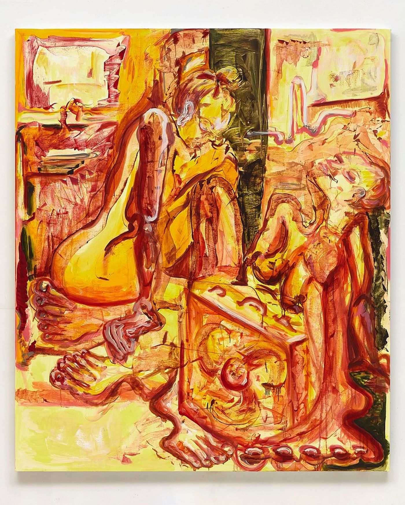 Image of Ice box, slip dress, 2021: Oil on canvas