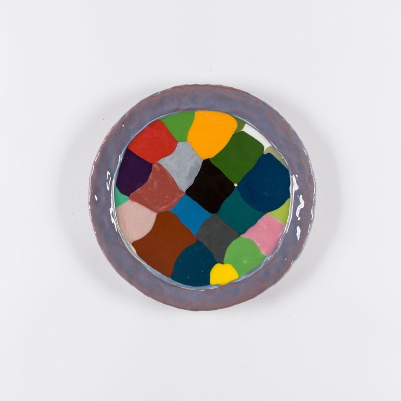 Image of Crazy Quilt Plate - Lavender, 2022: Glazed porcelain