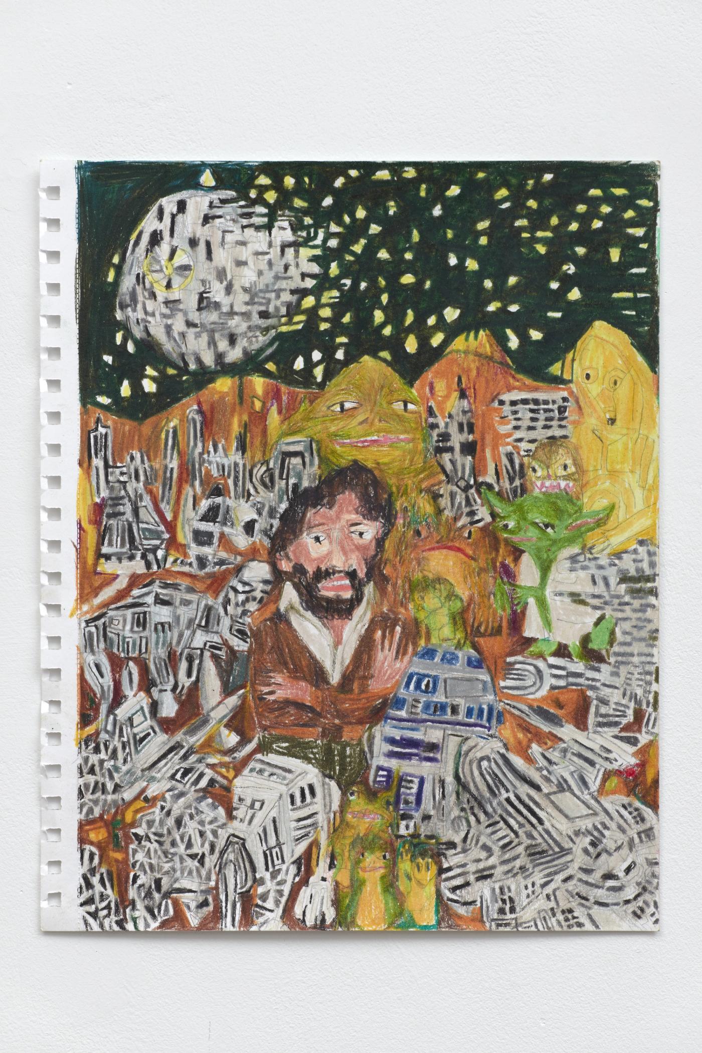 Image of Hard Direction, 2025: Colored pencil on paper