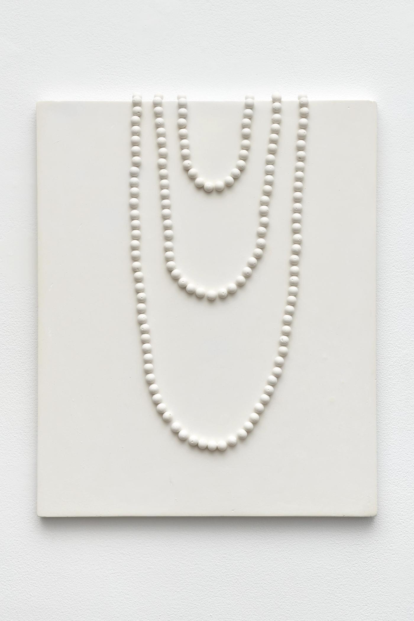 Image of Three Pearl Strands, 2025: Plaster, foam
