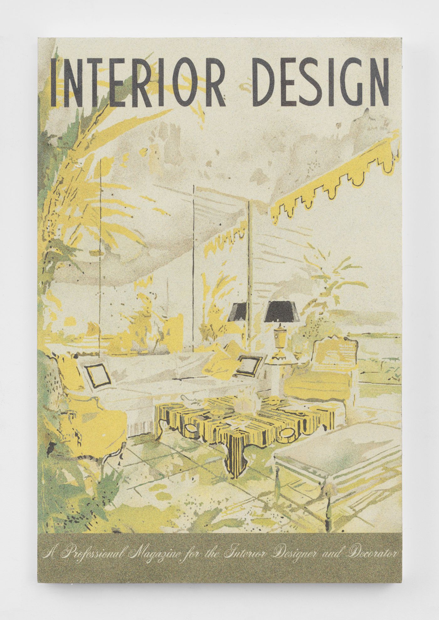 Image of Interior Design (yellow), 2022: Sand on panel