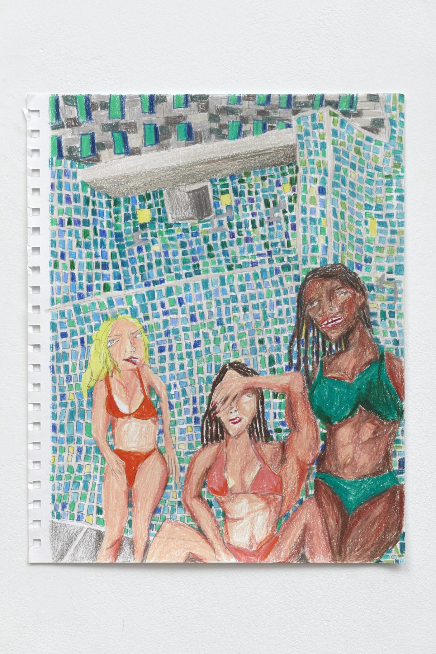 Image of Summer Sunshine Shower, 2025: Colored pencil on paper