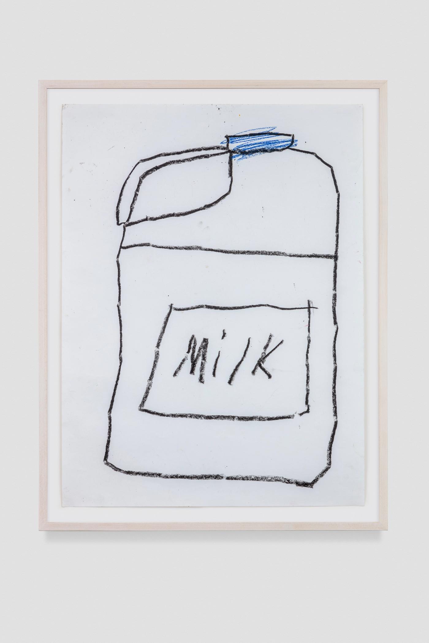 Image of Milk, 2021: Oil pastel on paper