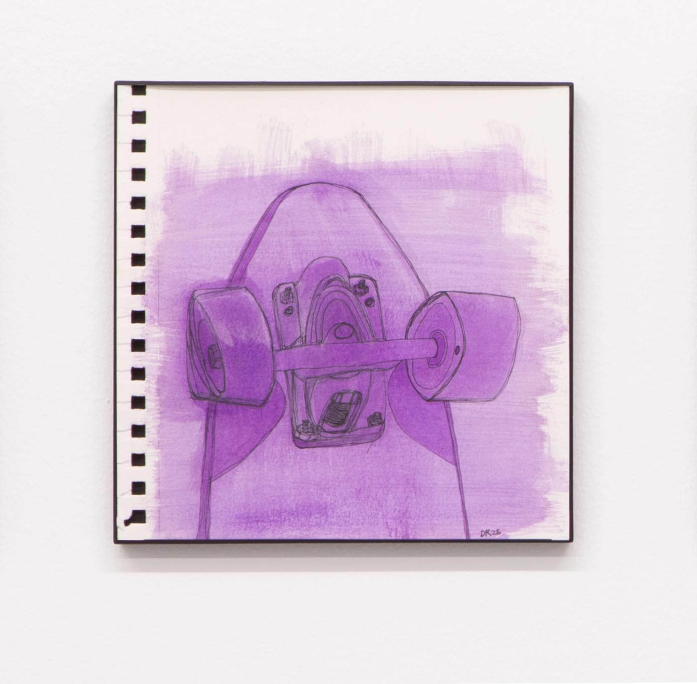 Image of Dregs Alpine, 2025: Ink on paper, artist frame