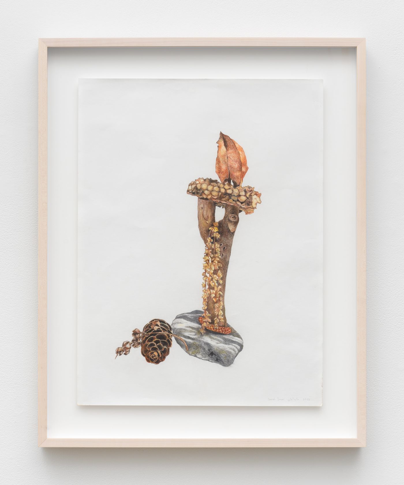 Image of When the wind dies down, and the rain grows gentle 02, 2022: Pastel pencil on paper