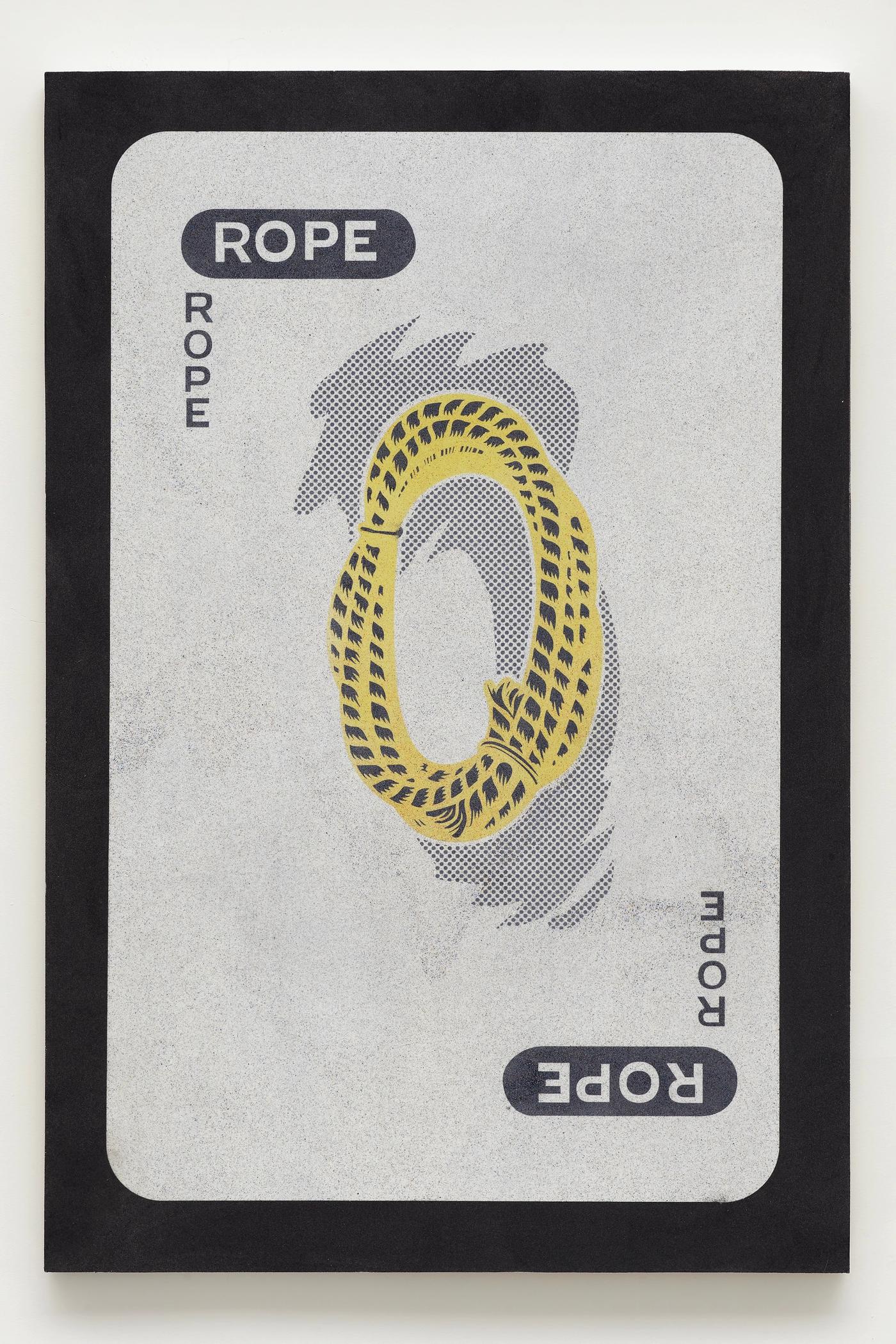 Image of Rope, 2021: Sand on panel