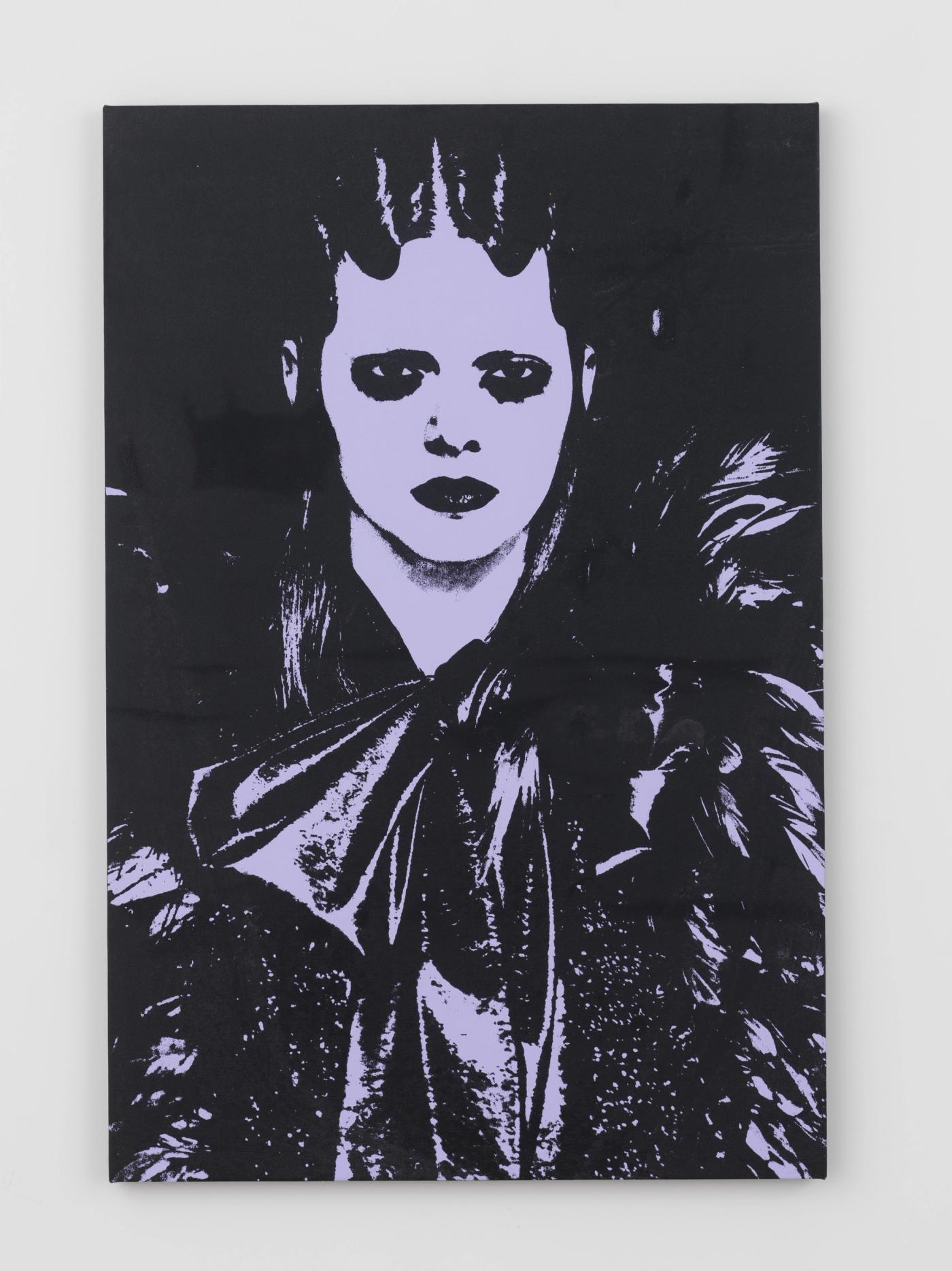 Image of Self-Portrait, 2022: Acrylic and silkscreen on canvas